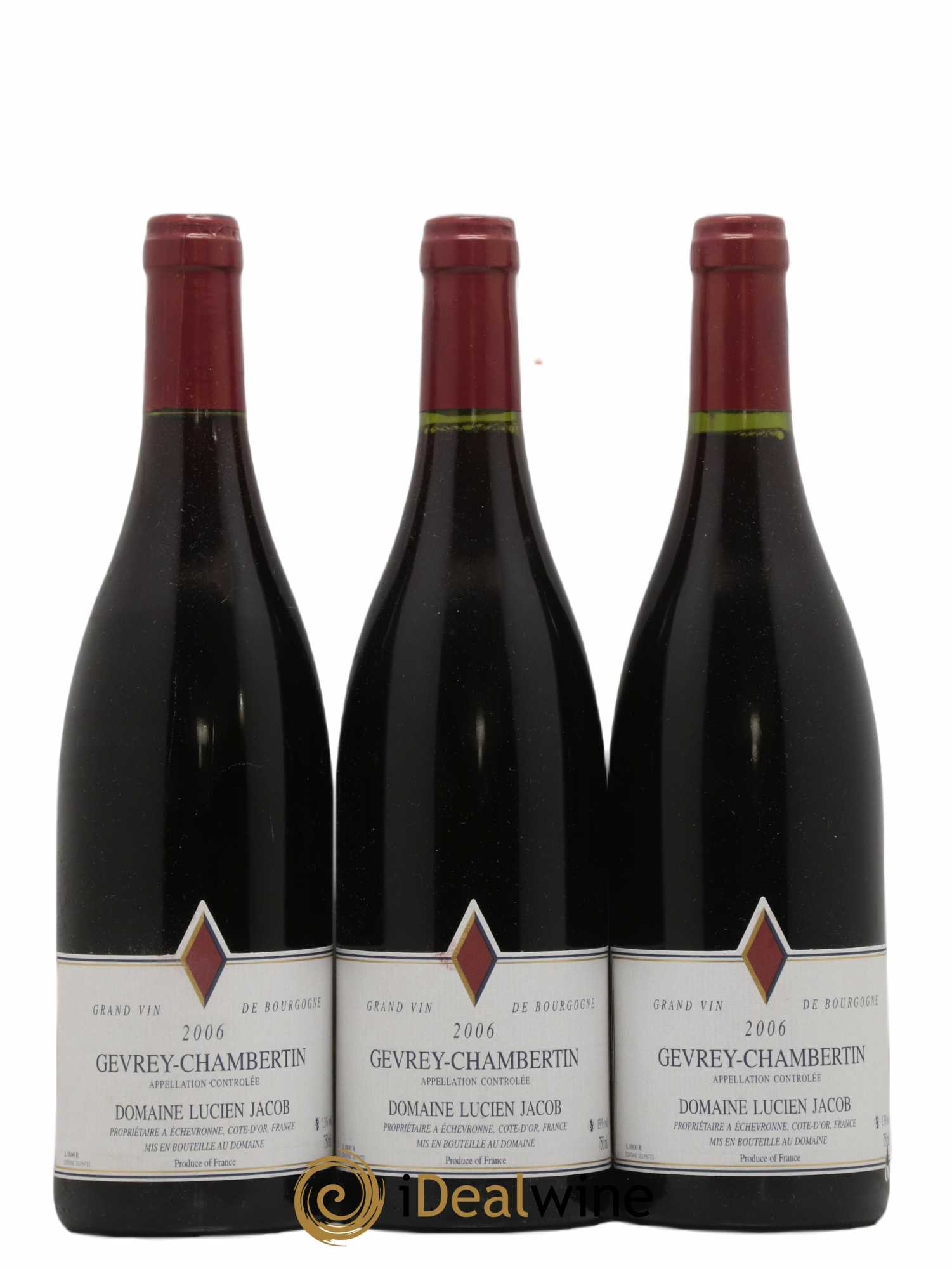 Gevrey-Chambertin Lucien Jacob 2006 - Lot de 3 bouteilles - 0