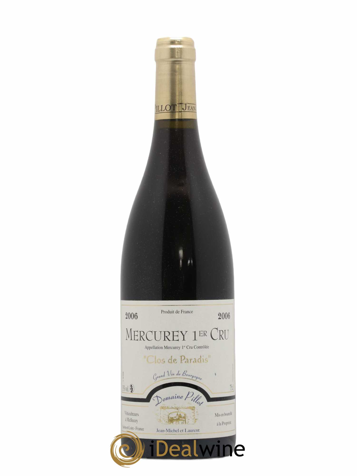 Mercurey 1er Cru Clos Du Paradis Pillot 2006 - Lot de 1 bouteille - 0