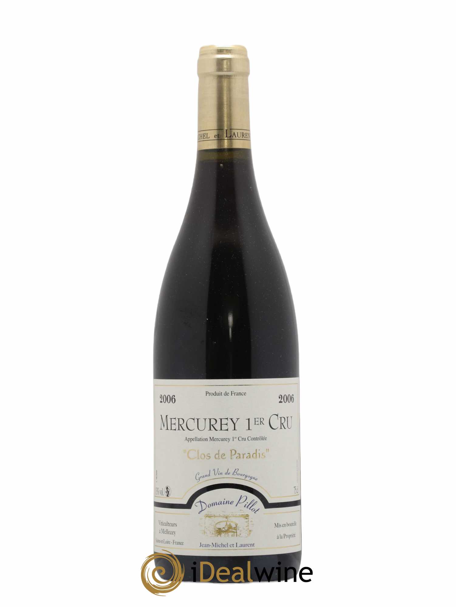 Mercurey 1er Cru Clos Du Paradis Pillot 2006 - Lot de 1 bouteille - 0