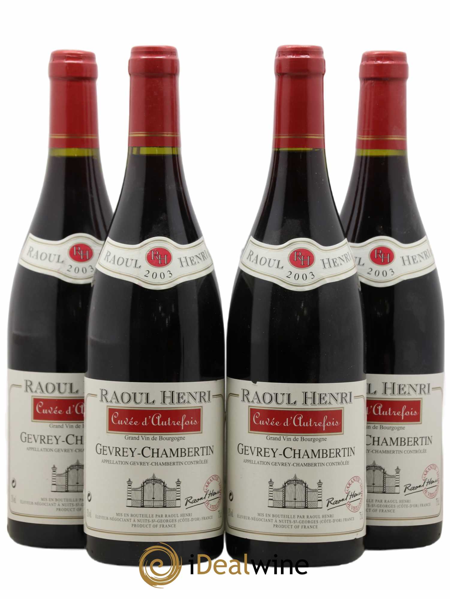Gevrey-Chambertin Cuvée d'Autrefois Raoul Henri 2003 - Posten von 4 Flaschen - 0