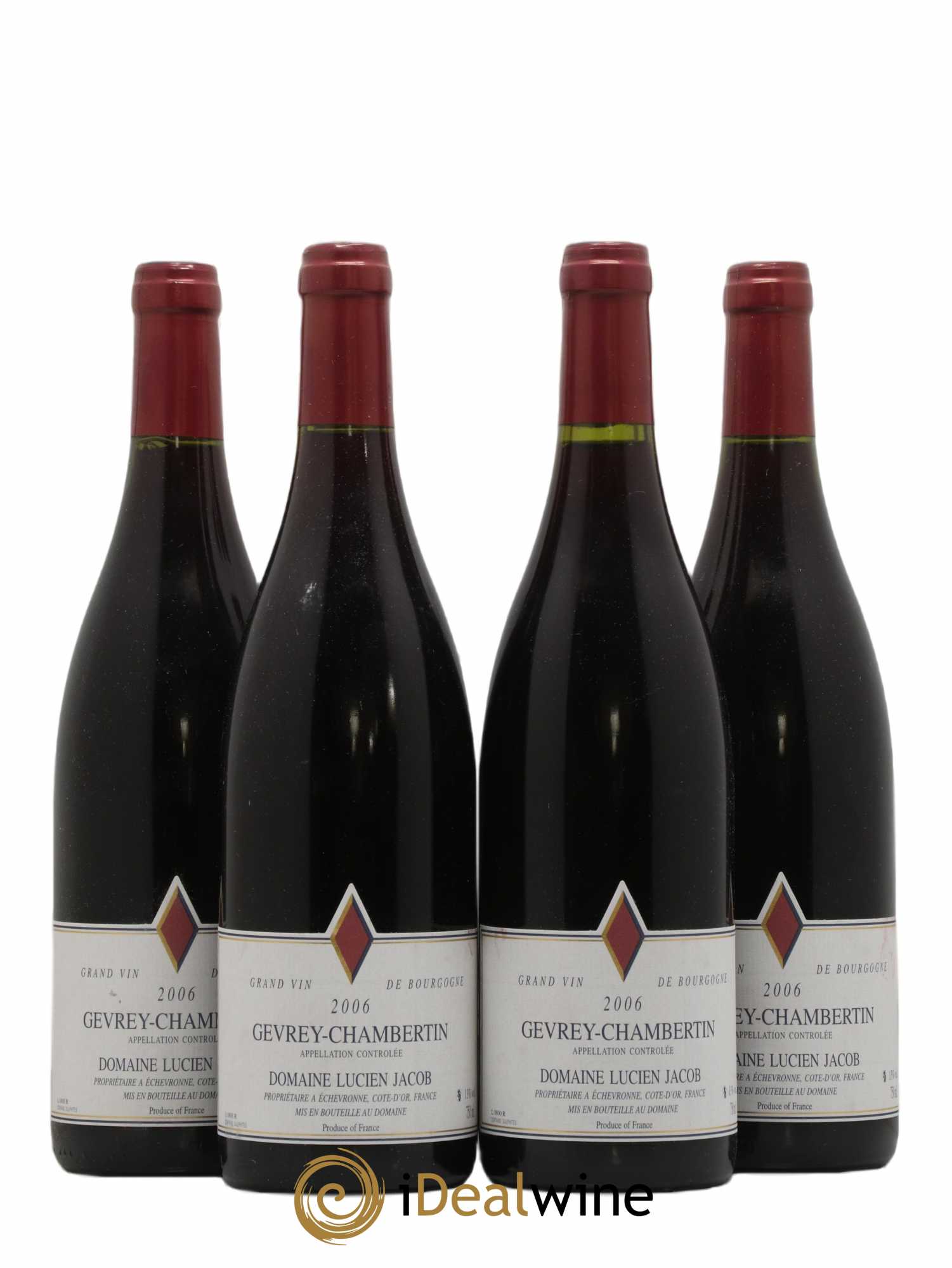 Gevrey-Chambertin Lucien Jacob 2006 - Lot de 4 bouteilles - 0