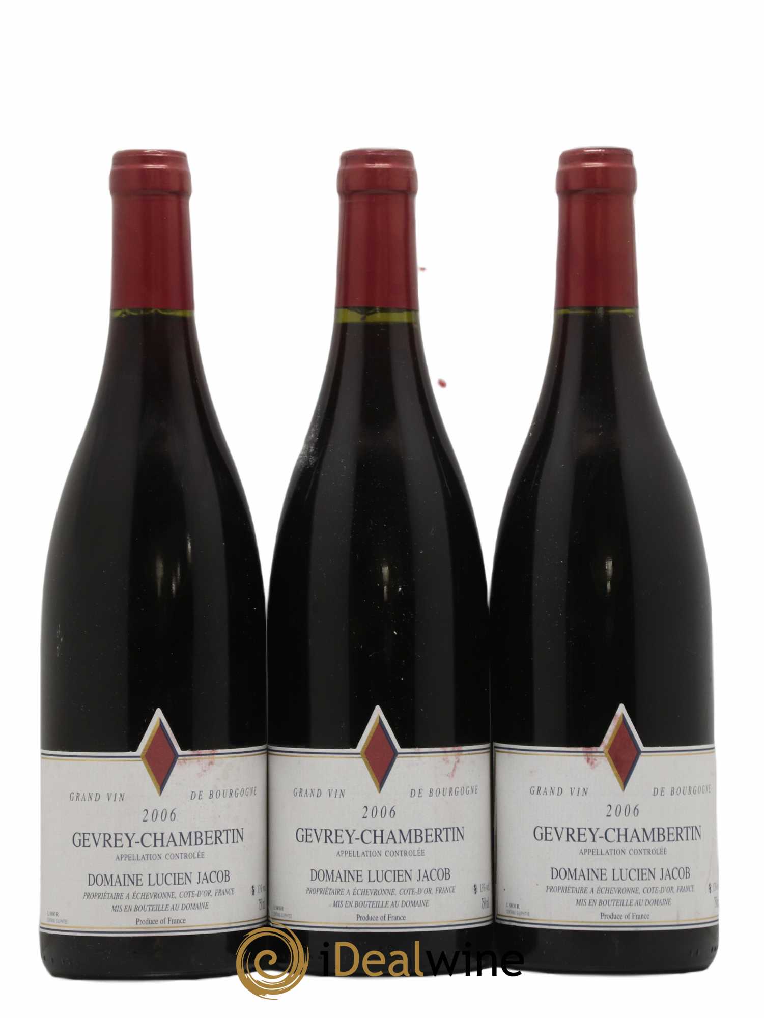 Gevrey-Chambertin Lucien Jacob 2006 - Lot de 3 bouteilles - 0