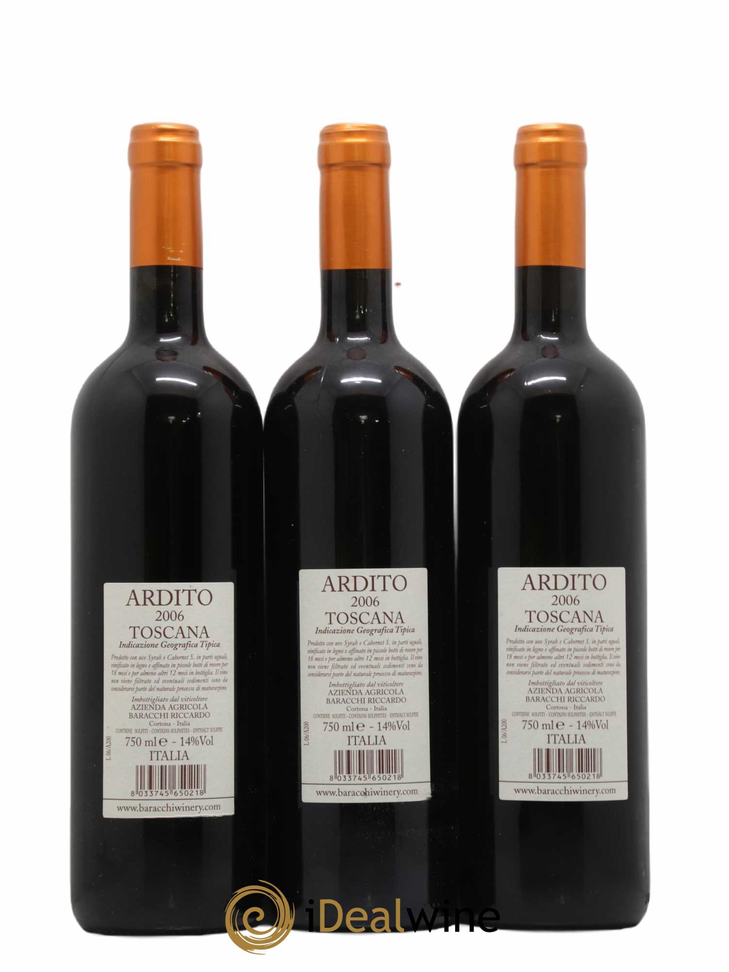 Toscana IGT Baracci Ardito 2006 - Lot de 6 bouteilles - 4