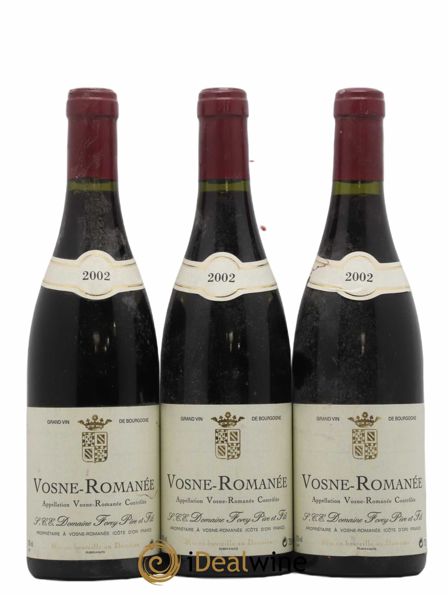 Vosne-Romanée Forey Père et Fils (Domaine) 2002 - Lot de 3 bouteilles - 0