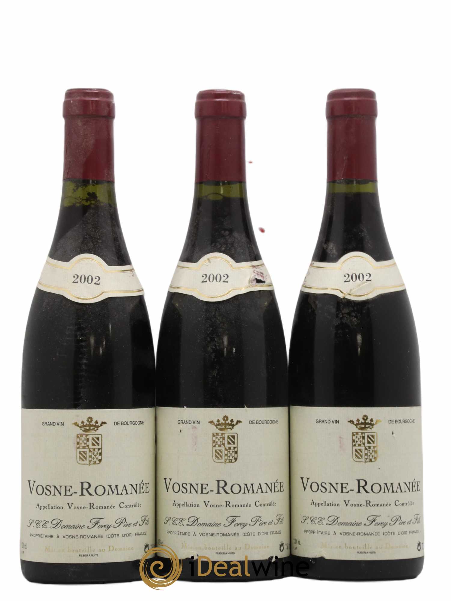 Vosne-Romanée Forey Père et Fils (Domaine) 2002 - Lot de 3 bouteilles - 0