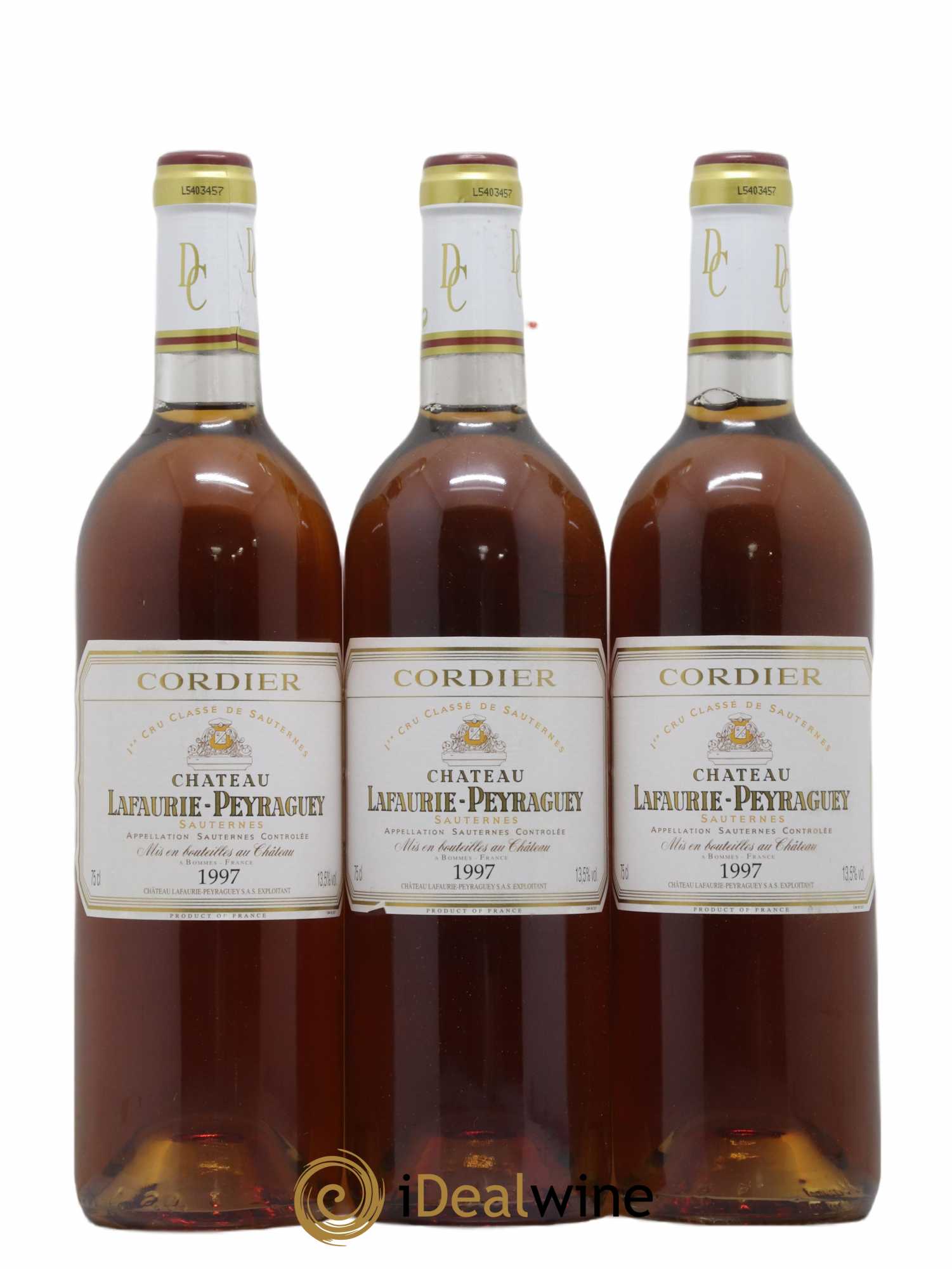 Château Lafaurie-Peyraguey 1er Grand Cru Classé 1997 - Lotto di 3 bottiglie - 0