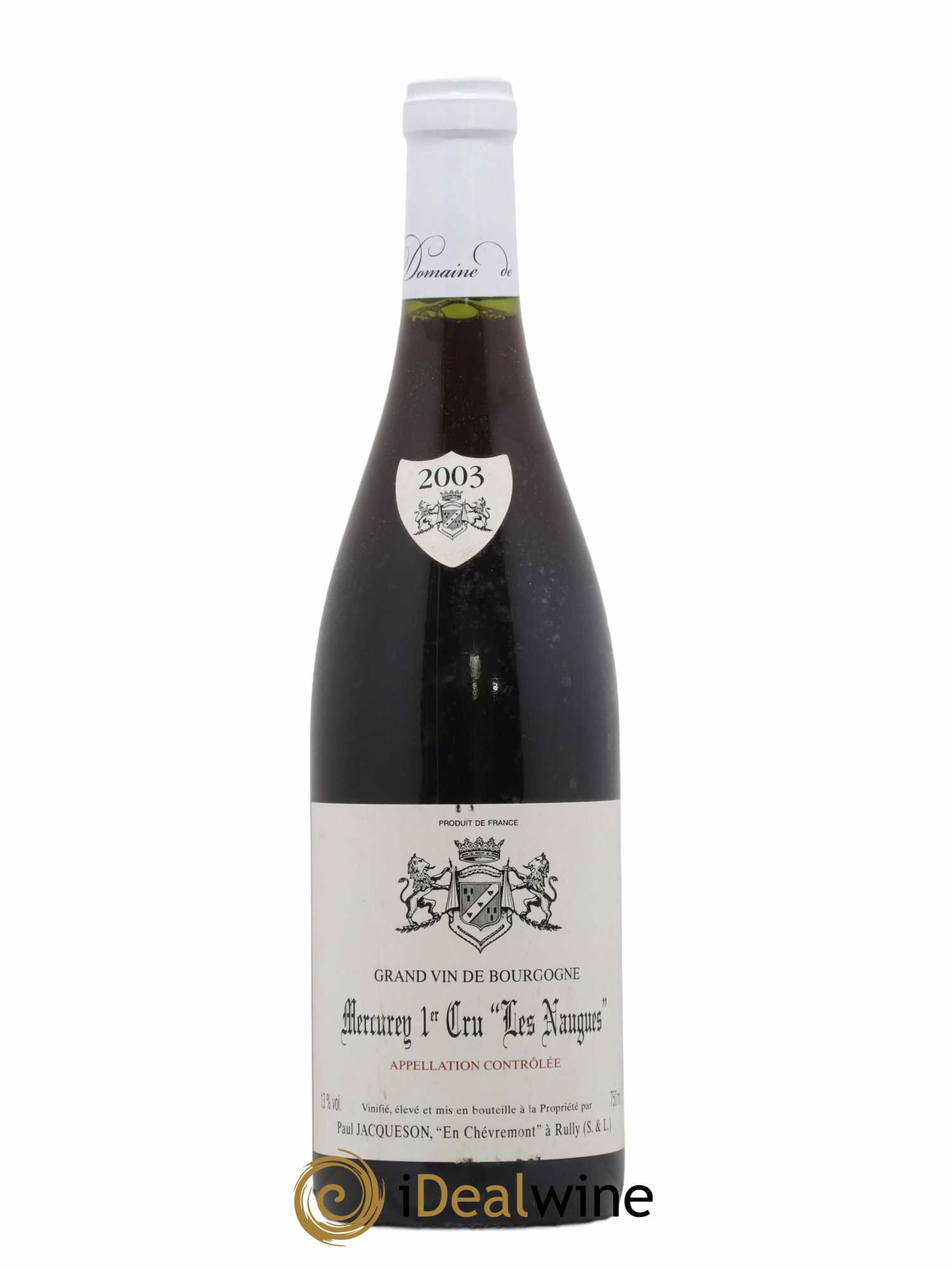 Mercurey 1er Cru Les Naugues Paul & Marie Jacqueson 2003 - Lot de 1 bouteille - 0