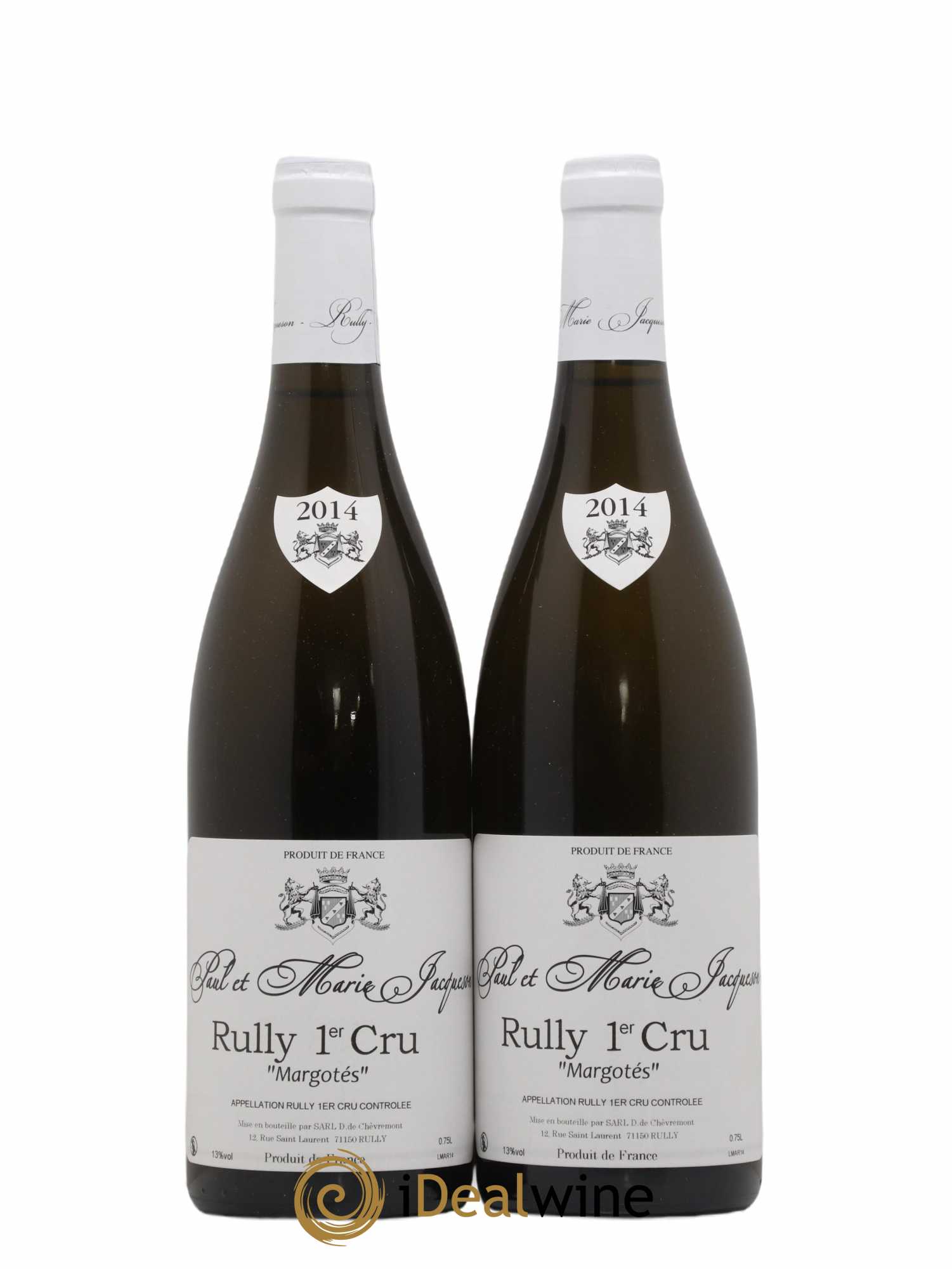 Rully 1er Cru Margotés Paul & Marie Jacqueson La Pucelle GFA Margotée Terje Brodahl 2014 - Posten von 2 Flaschen - 0