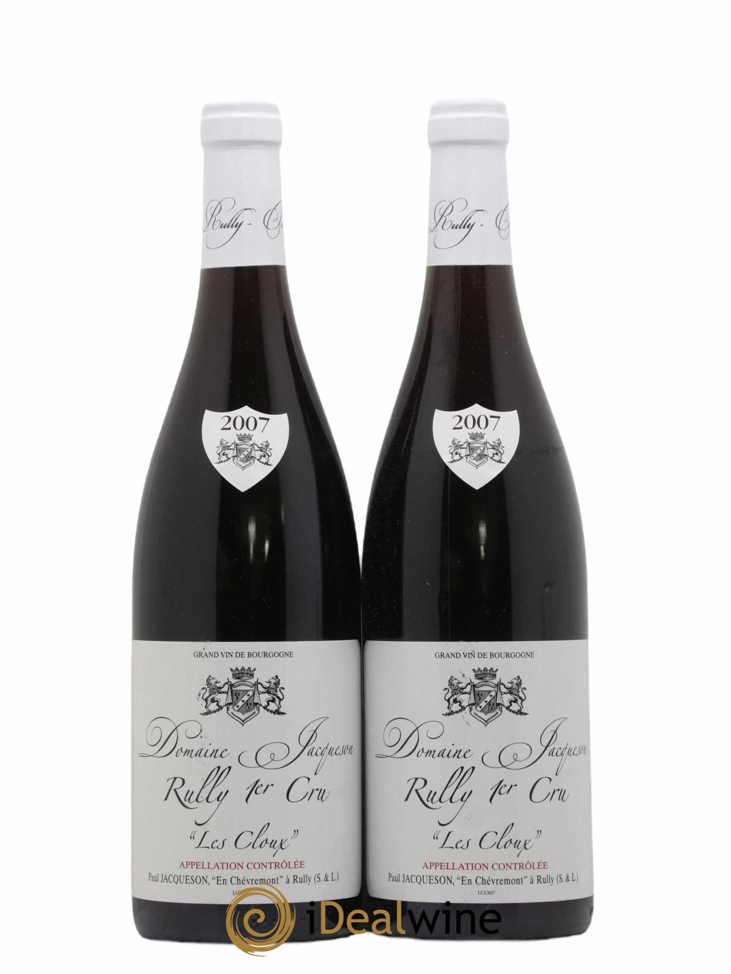 Rully 1er Cru Les Cloux Paul & Marie Jacqueson 2007 - Lot de 2 bouteilles - 0