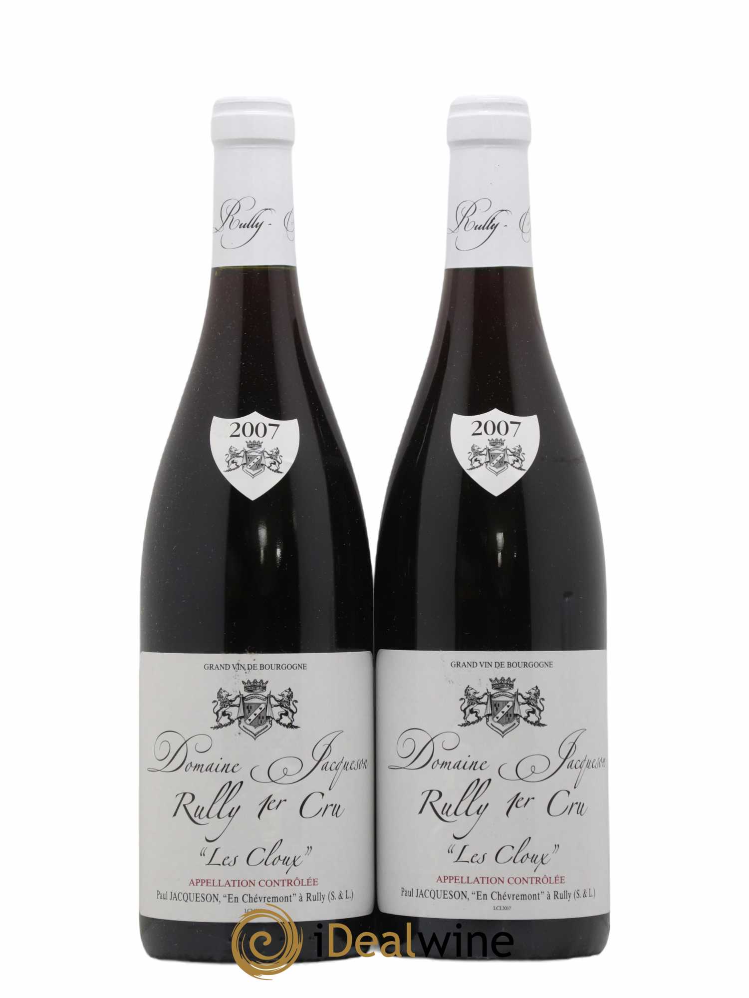 Rully 1er Cru Les Cloux Paul & Marie Jacqueson 2007 - Lot de 2 bouteilles - 0