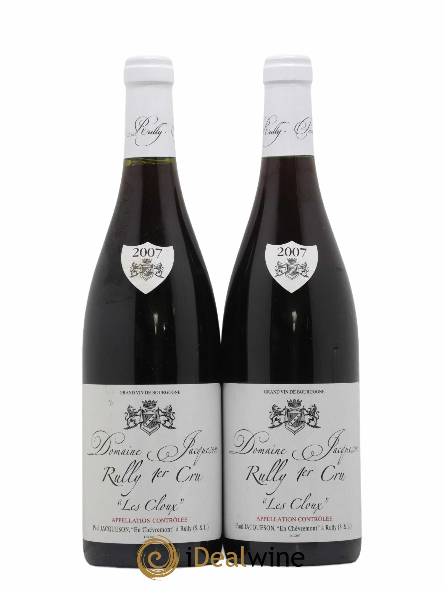 Rully 1er Cru Les Cloux Paul & Marie Jacqueson 2007 - Lot de 2 bouteilles - 0