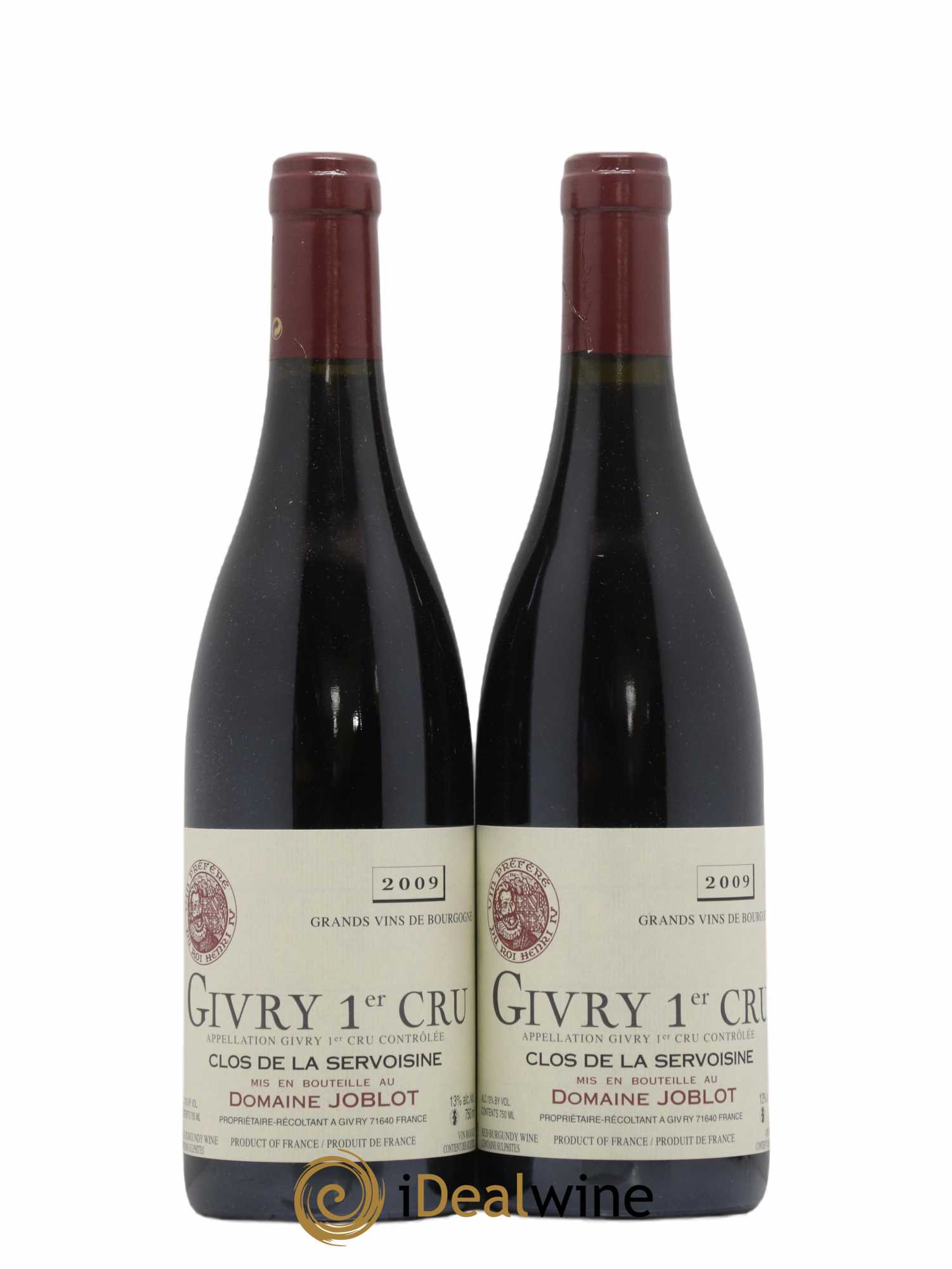Givry 1er Cru Servoisine Joblot (Domaine) 2009 - Lot de 2 bouteilles - 0