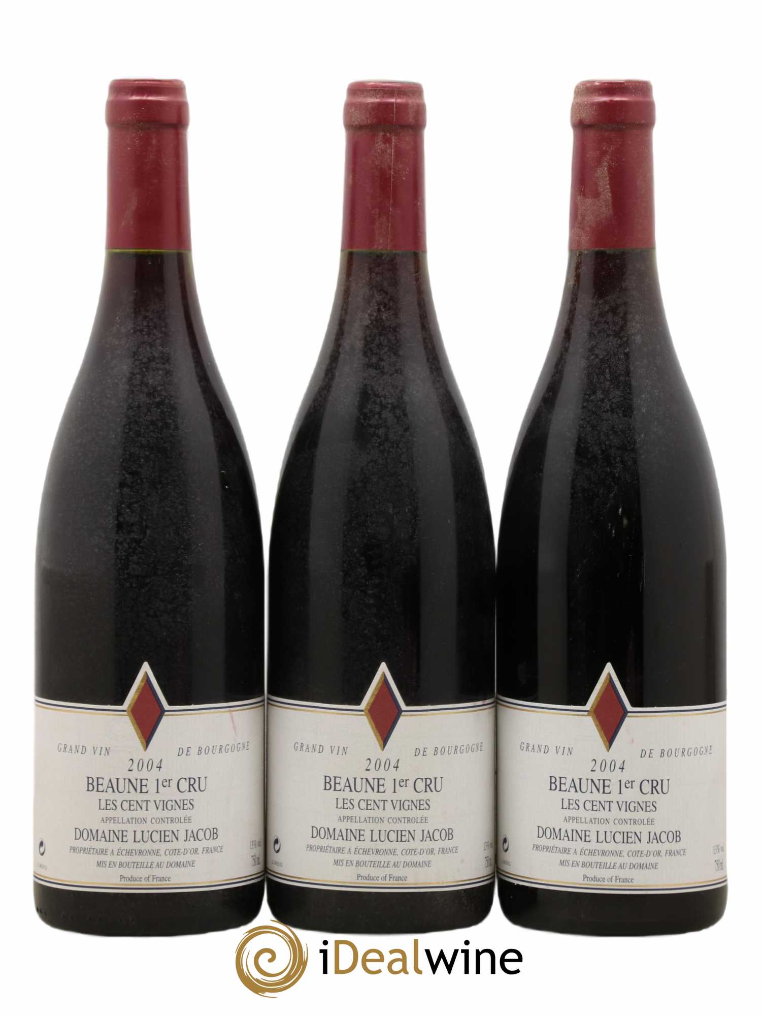 Beaune 1er Cru Les Cent Vignes Lucien Jacob 2004 - Posten von 3 Flaschen - 0