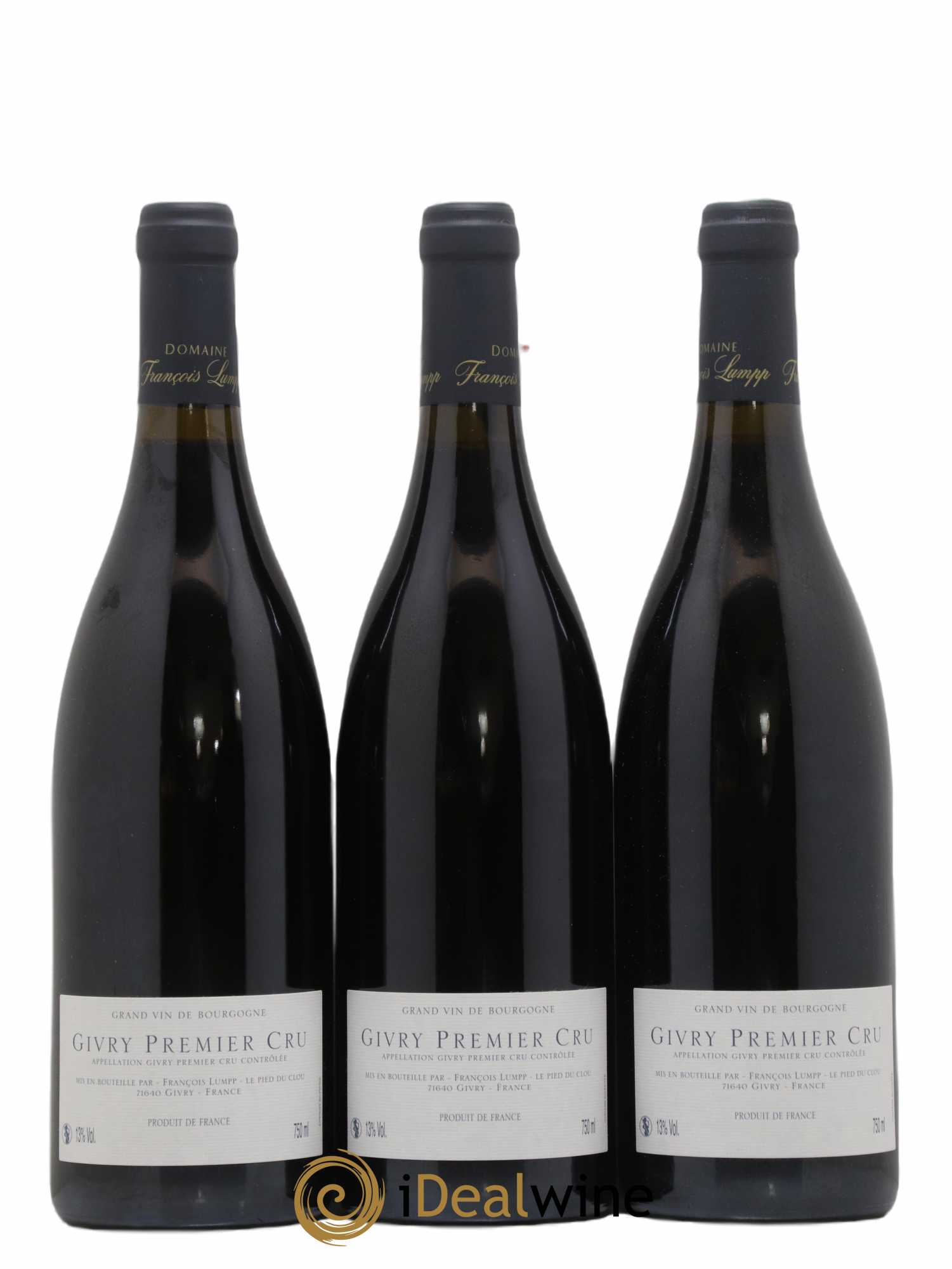 Givry 1er Cru Crausot François Lumpp (Domaine) 2012 - Lot of 3 bottles - 1