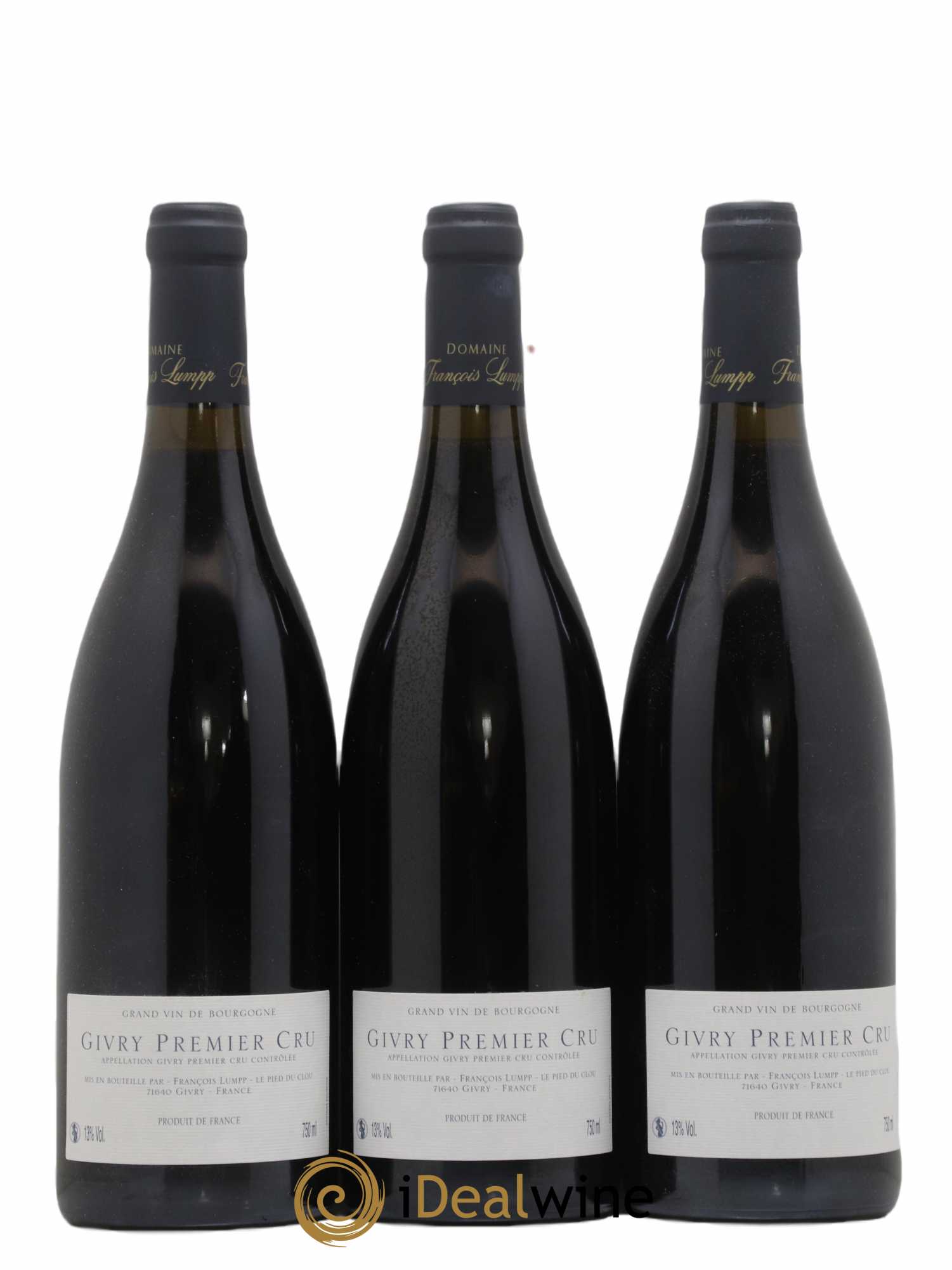 Givry 1er Cru Crausot François Lumpp (Domaine) 2012 - Lot de 3 bouteilles - 1