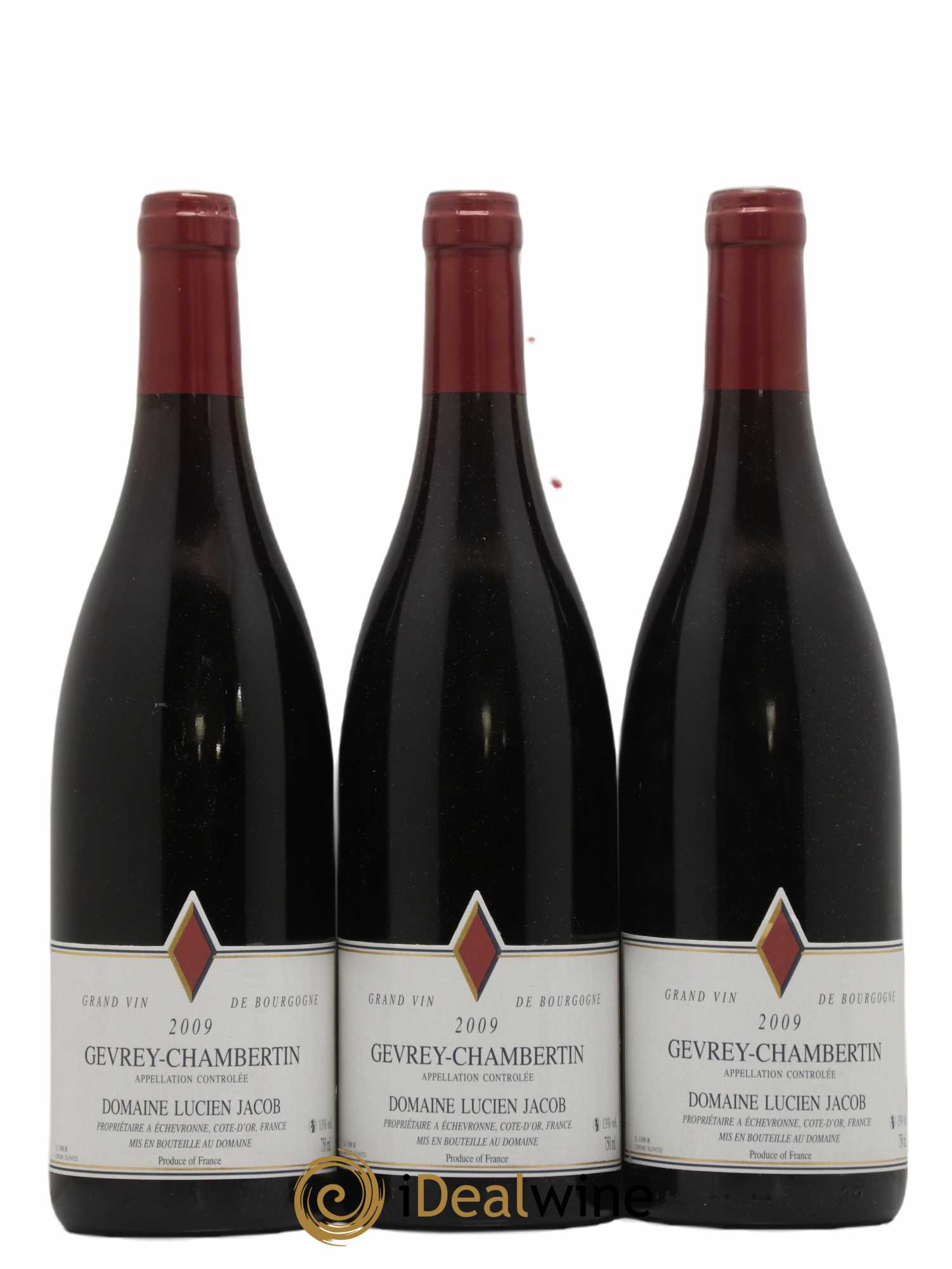 Gevrey-Chambertin Lucien Jacob 2009 - Lot de 3 bouteilles - 0