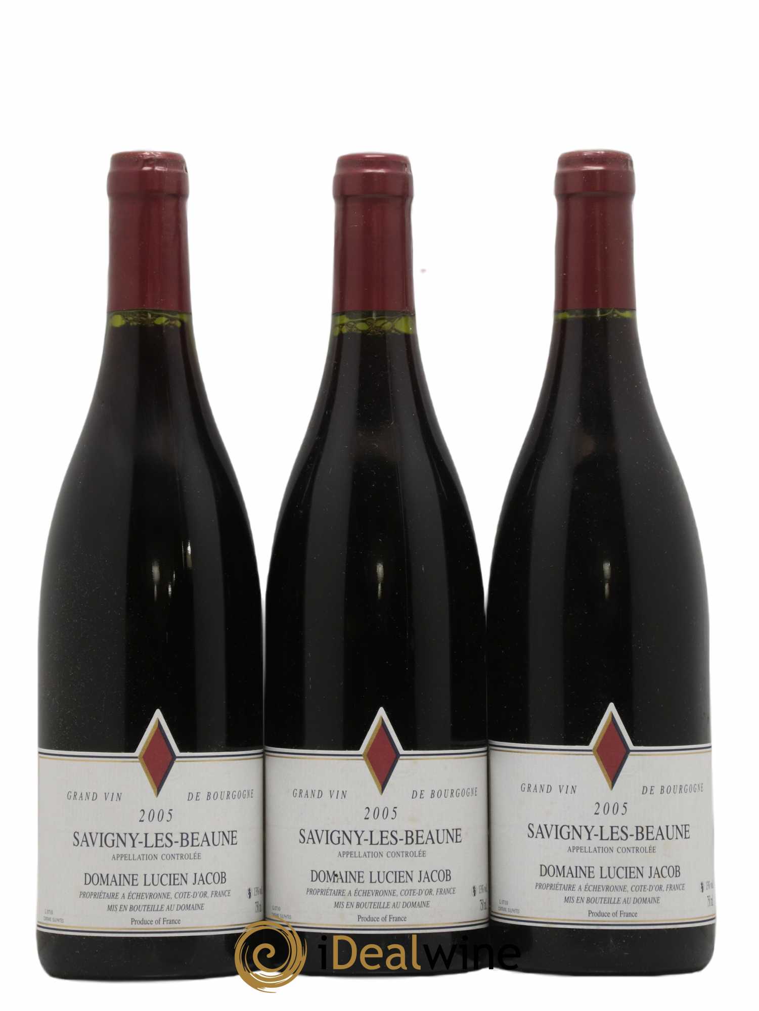 Savigny-lès-Beaune Lucien Jacob 2005 - Lot de 3 bouteilles - 0