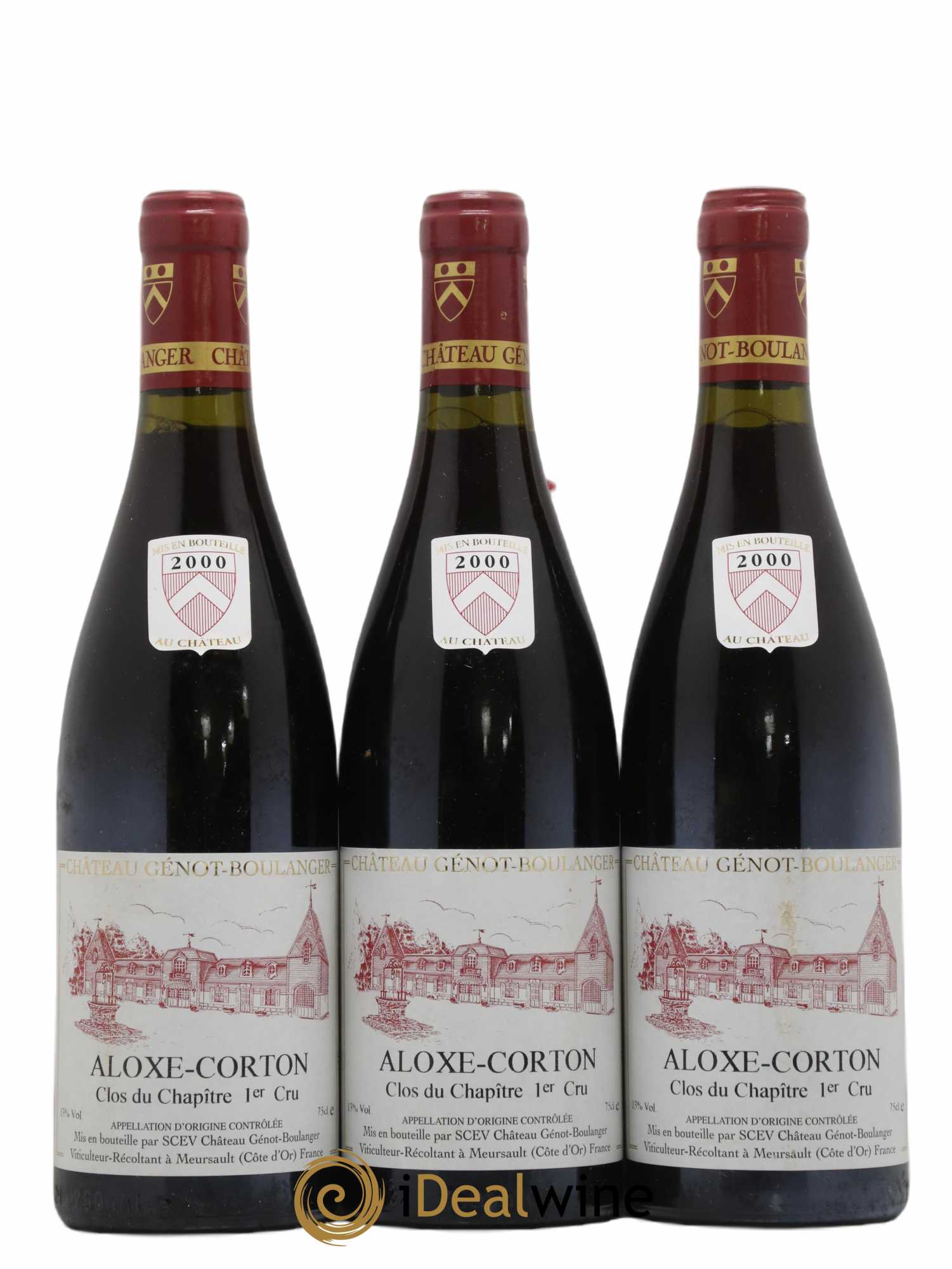 Aloxe-Corton 1er Cru Clos Du Chapitre Genot Boulanger 2000 - Posten von 3 Flaschen - 0
