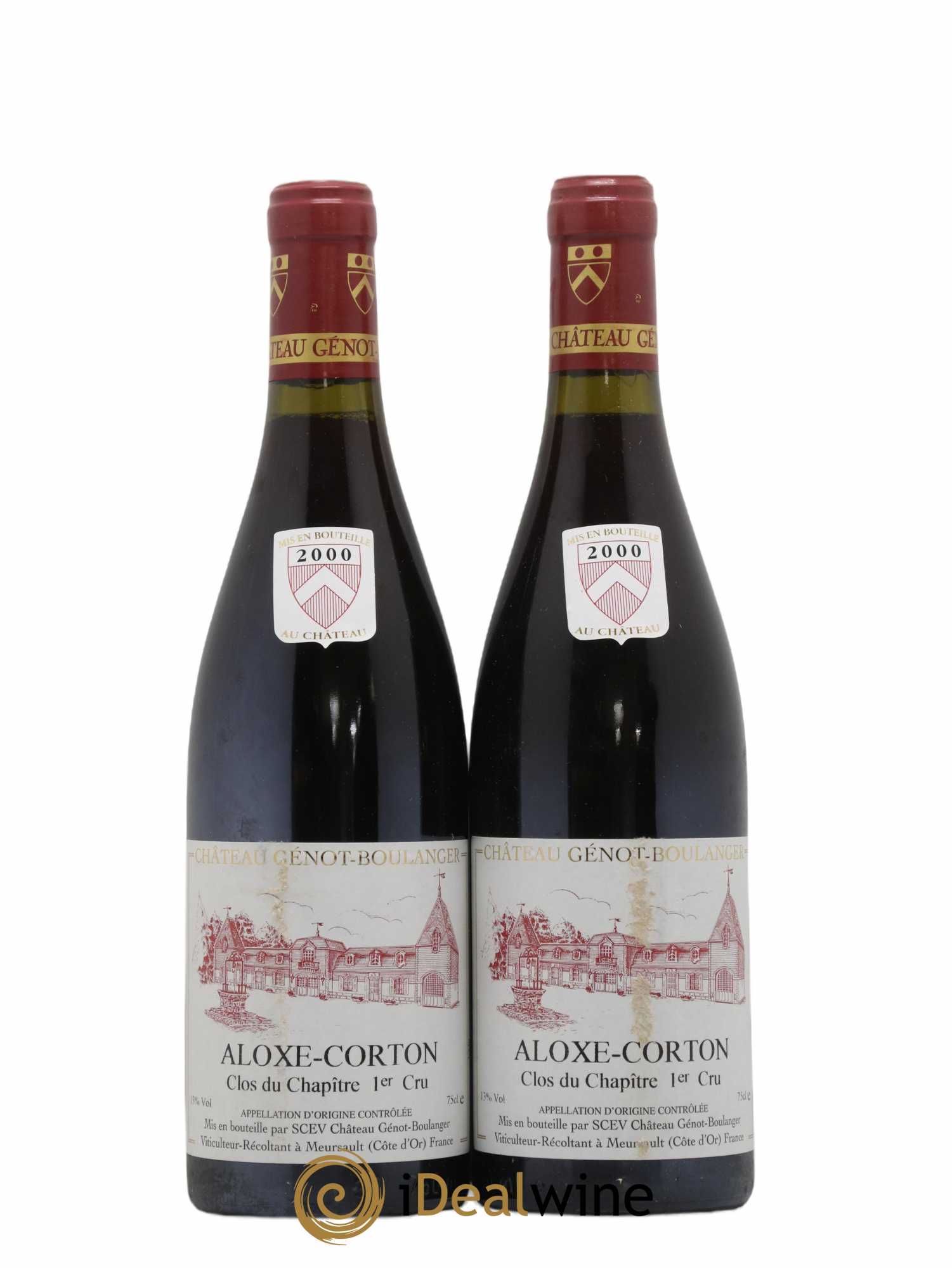 Aloxe-Corton 1er Cru Clos Du Chapitre Genot Boulanger 2000 - Posten von 2 Flaschen - 0