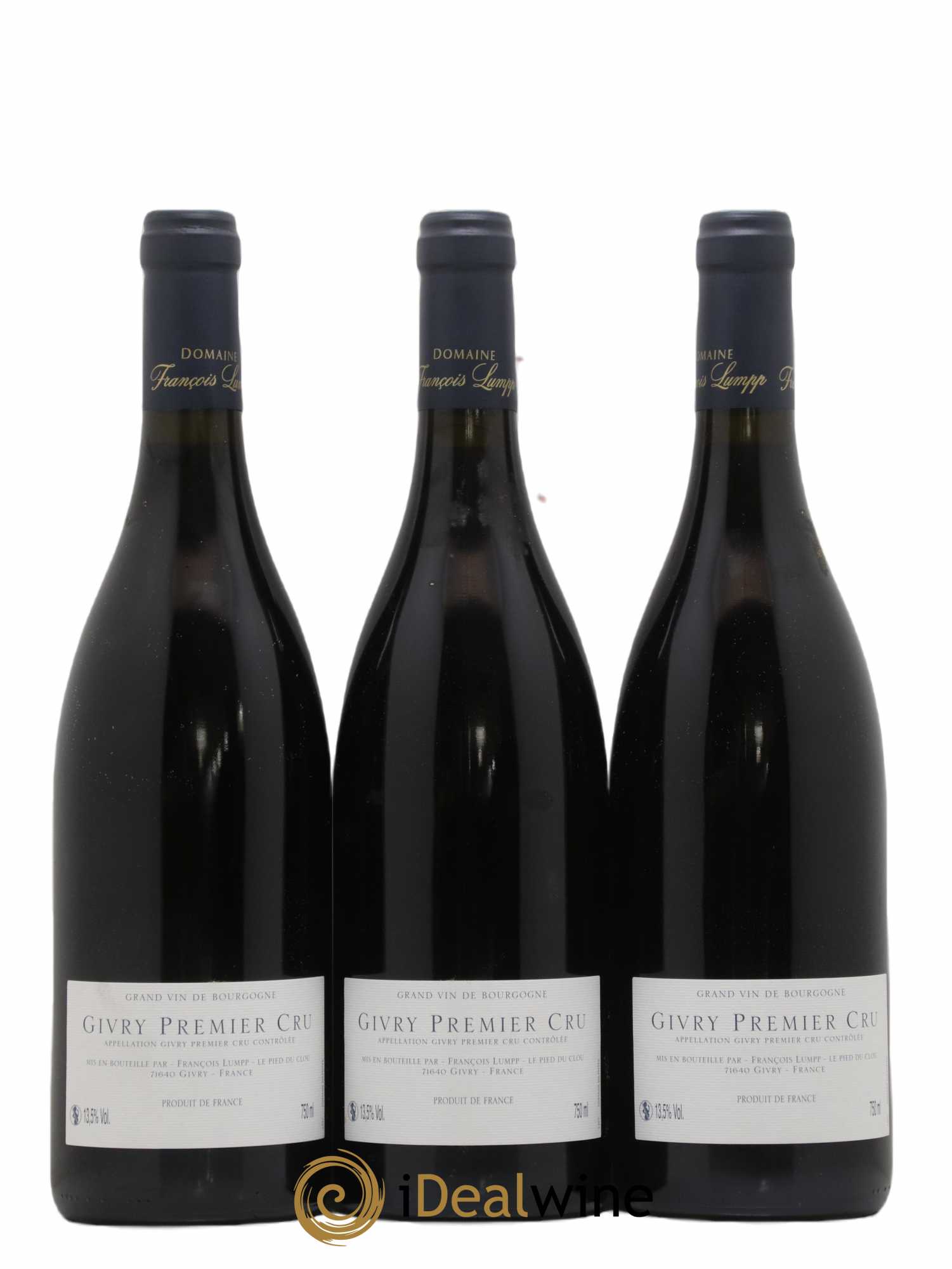 Givry 1er Cru Crausot François Lumpp (Domaine) 2008 - Lot de 3 bouteilles - 1