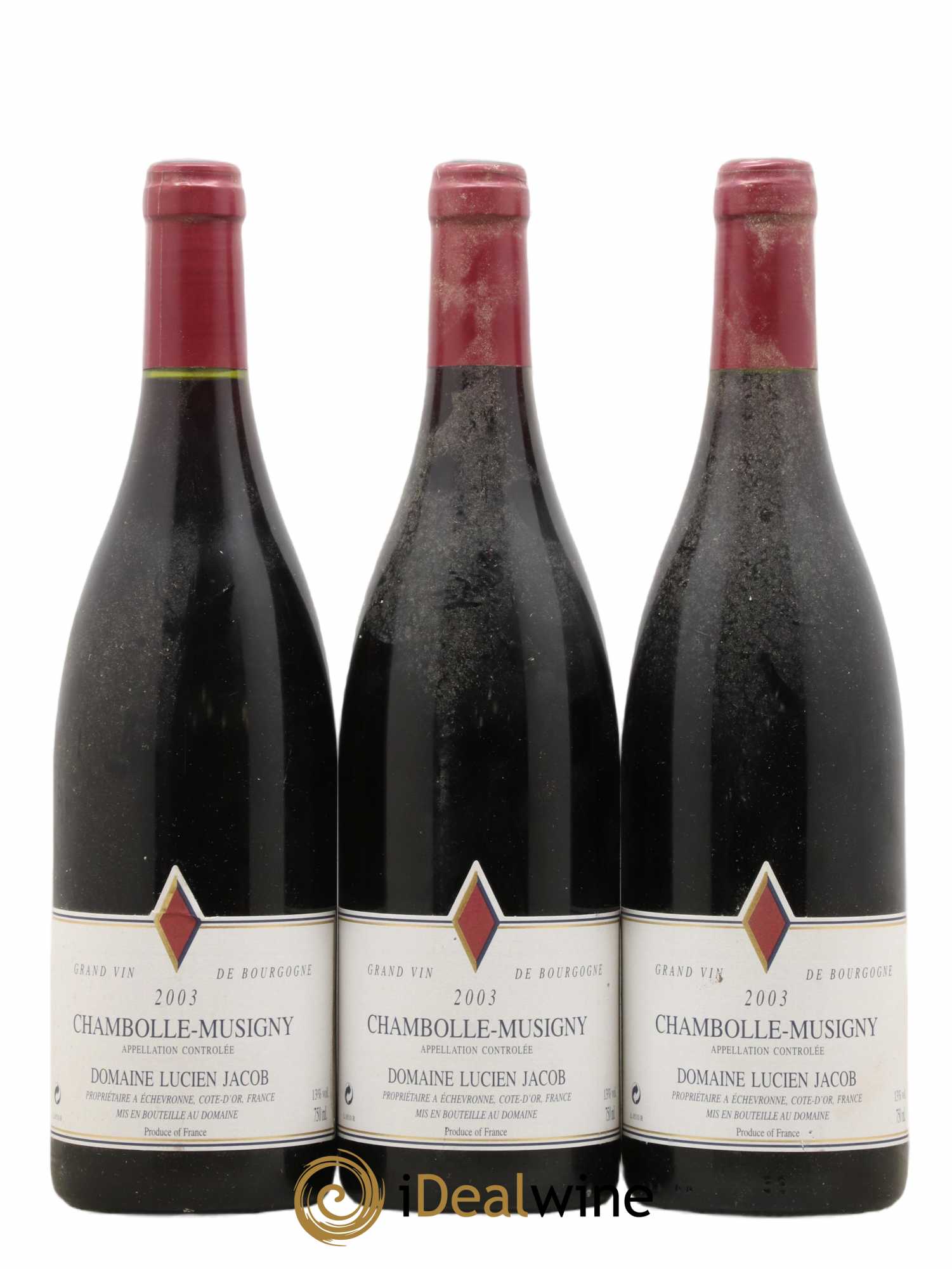 Chambolle-Musigny Lucien Jacob 2003 - Lot of 3 bottles - 0