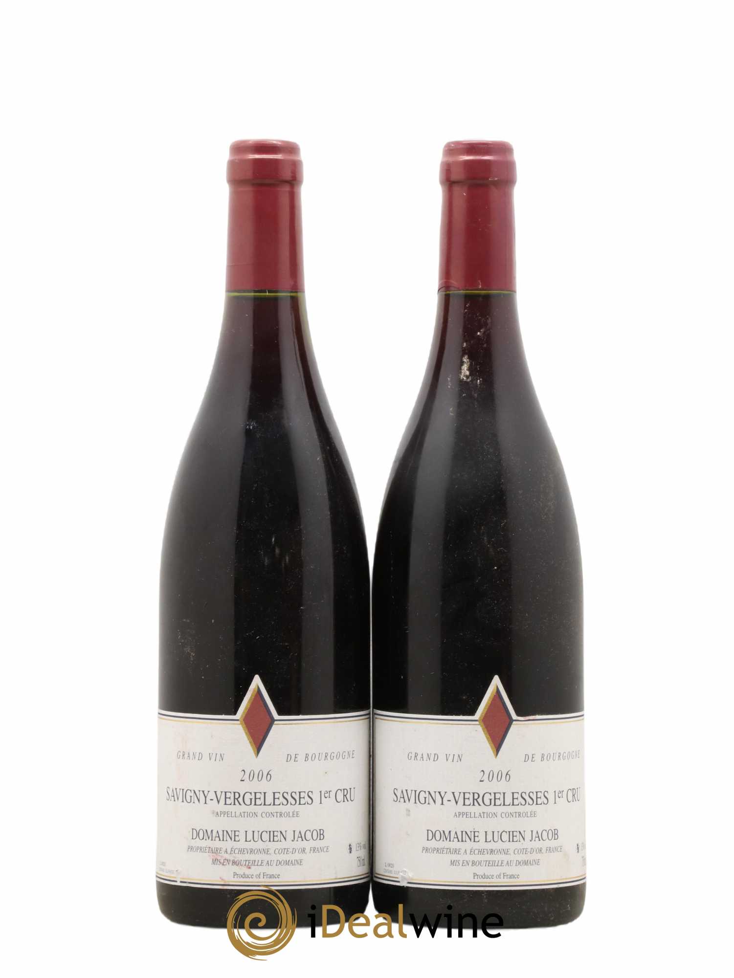 Savigny-lès-Beaune 1er Cru Vergelesses Lucien Jacob 2006 - Posten von 2 Flaschen - 0