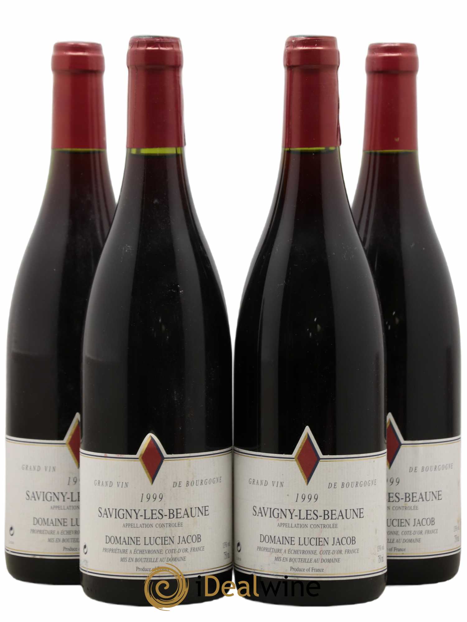 Savigny-lès-Beaune Lucien Jacob 1999 - Lot de 4 bouteilles - 0