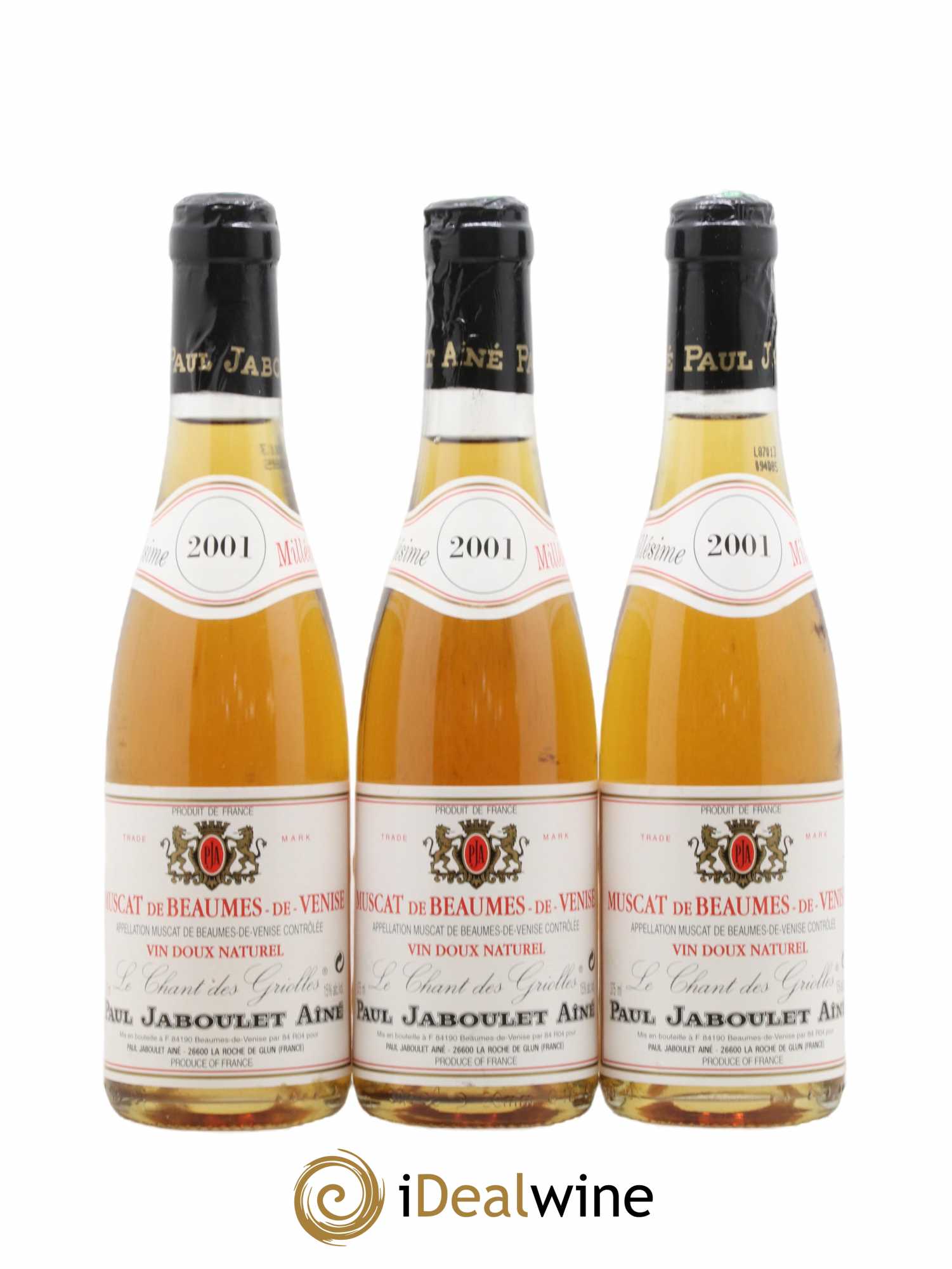 Muscat de Beaumes de Venise Le Chant des Griolles Paul Jaboulet Ainé (sans prix de réserve) 2001 - Lotto di 6 mezze bottiglie - 1