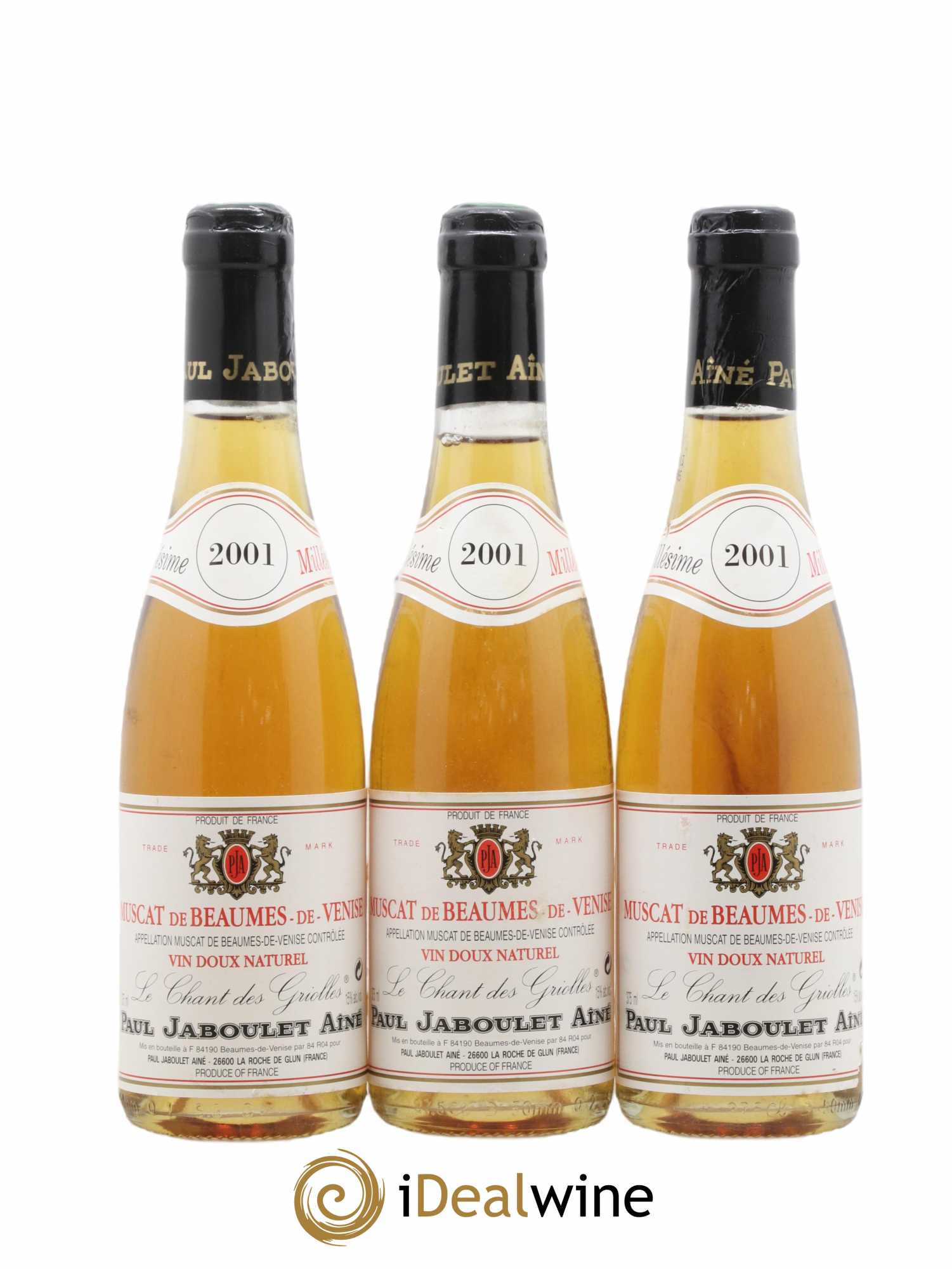 Muscat de Beaumes de Venise Le Chant des Griolles Paul Jaboulet Ainé (sans prix de réserve) 2001 - Lot de 6 demi bouteilles - 1
