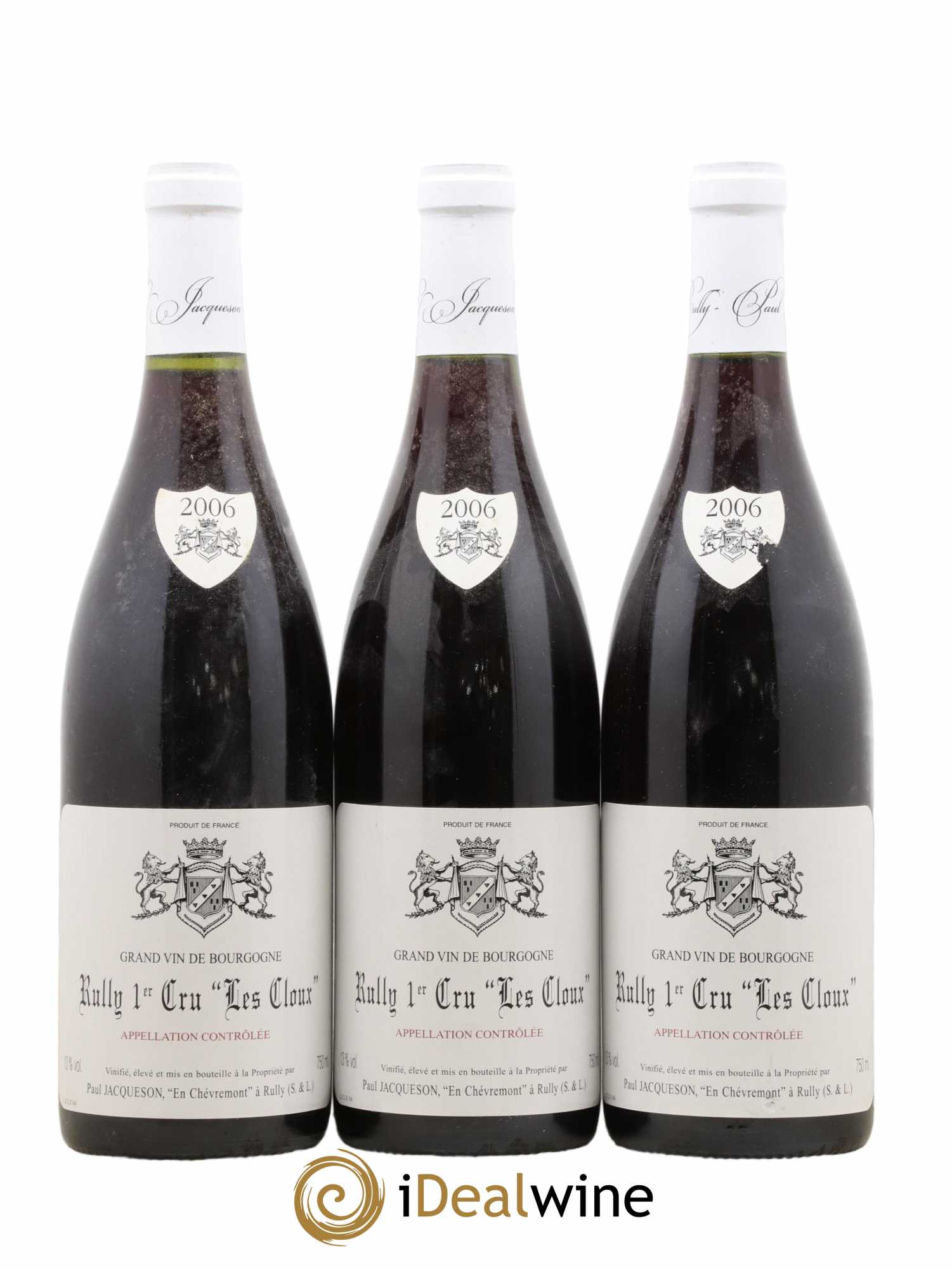 Rully 1er Cru Les Cloux Paul & Marie Jacqueson 2006 - Lot de 3 bouteilles - 0