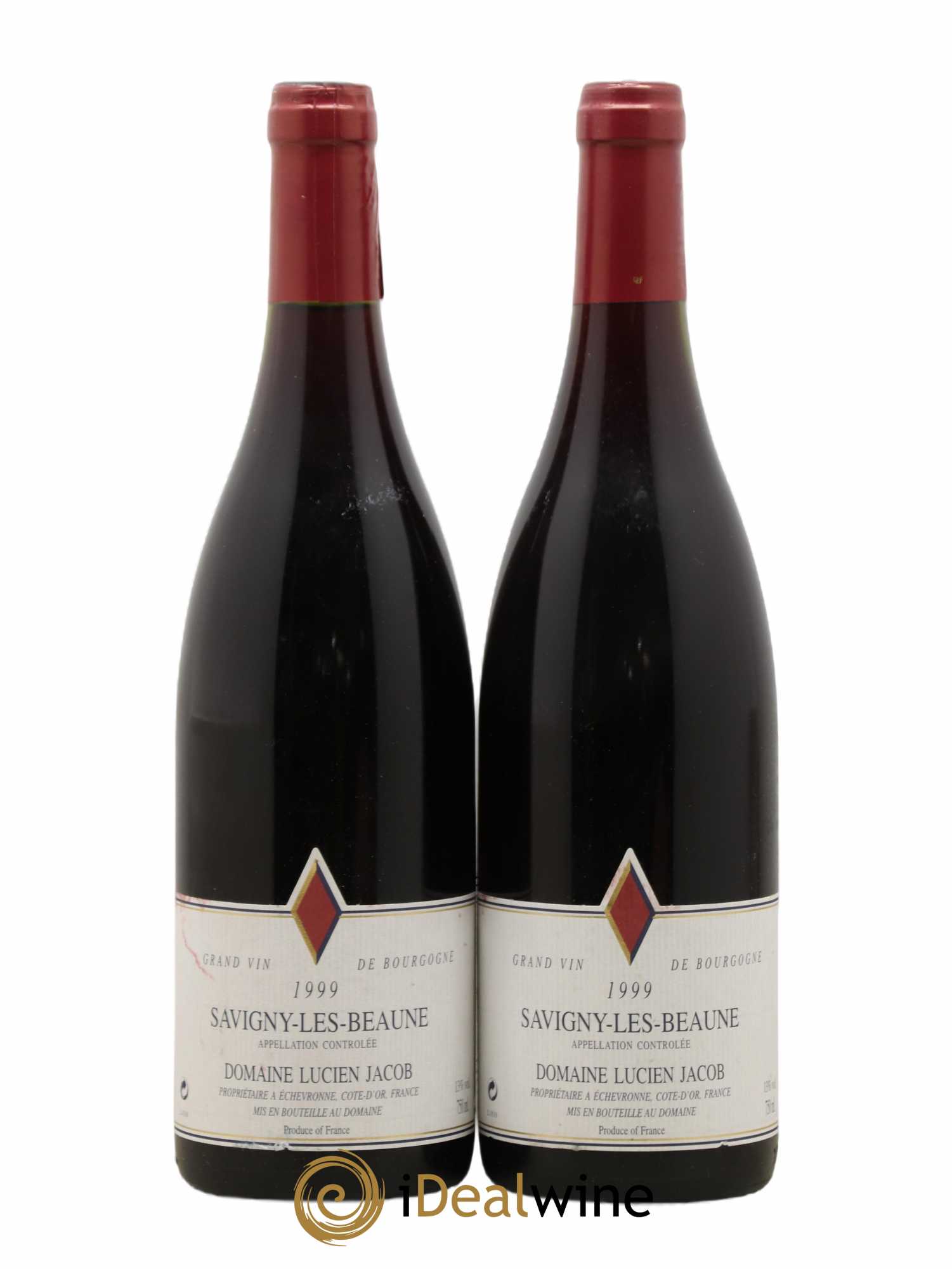 Savigny-lès-Beaune Lucien Jacob 1999 - Lot de 2 bouteilles - 0