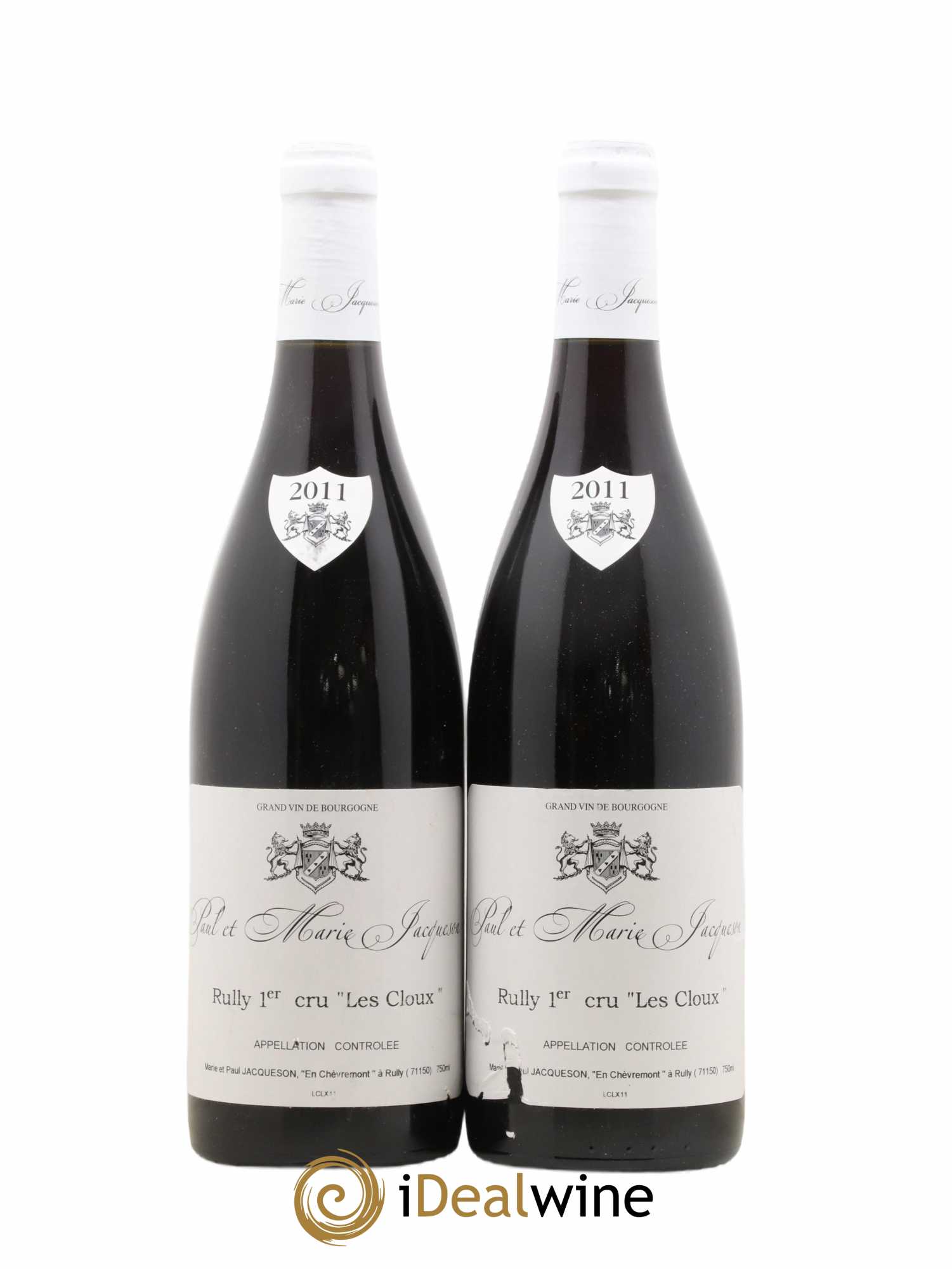 Rully 1er Cru Les Cloux Paul & Marie Jacqueson 2011 - Lot de 2 bouteilles - 0
