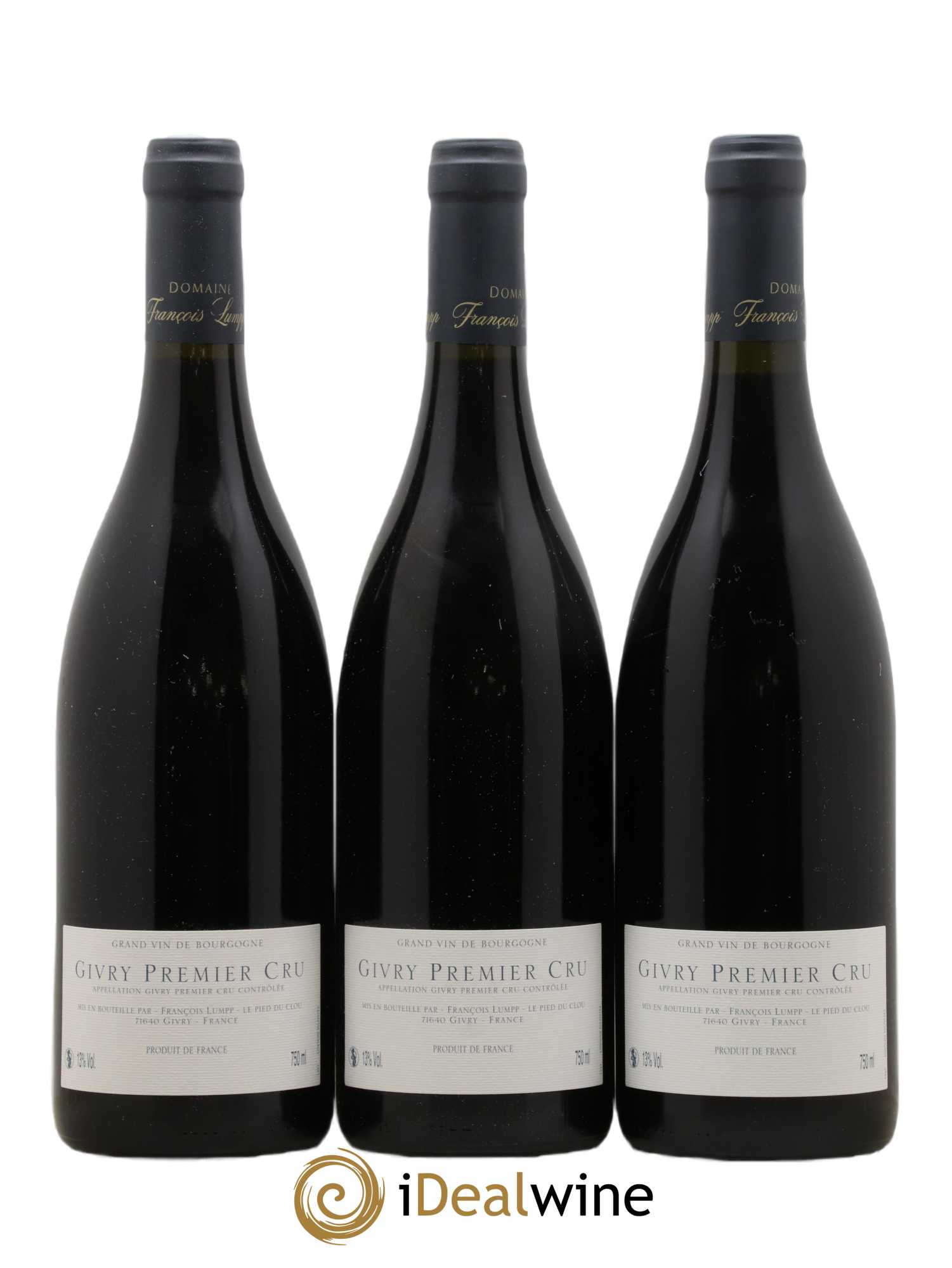 Givry 1er Cru Crausot François Lumpp (Domaine) 2007 - Lot de 3 bouteilles - 1