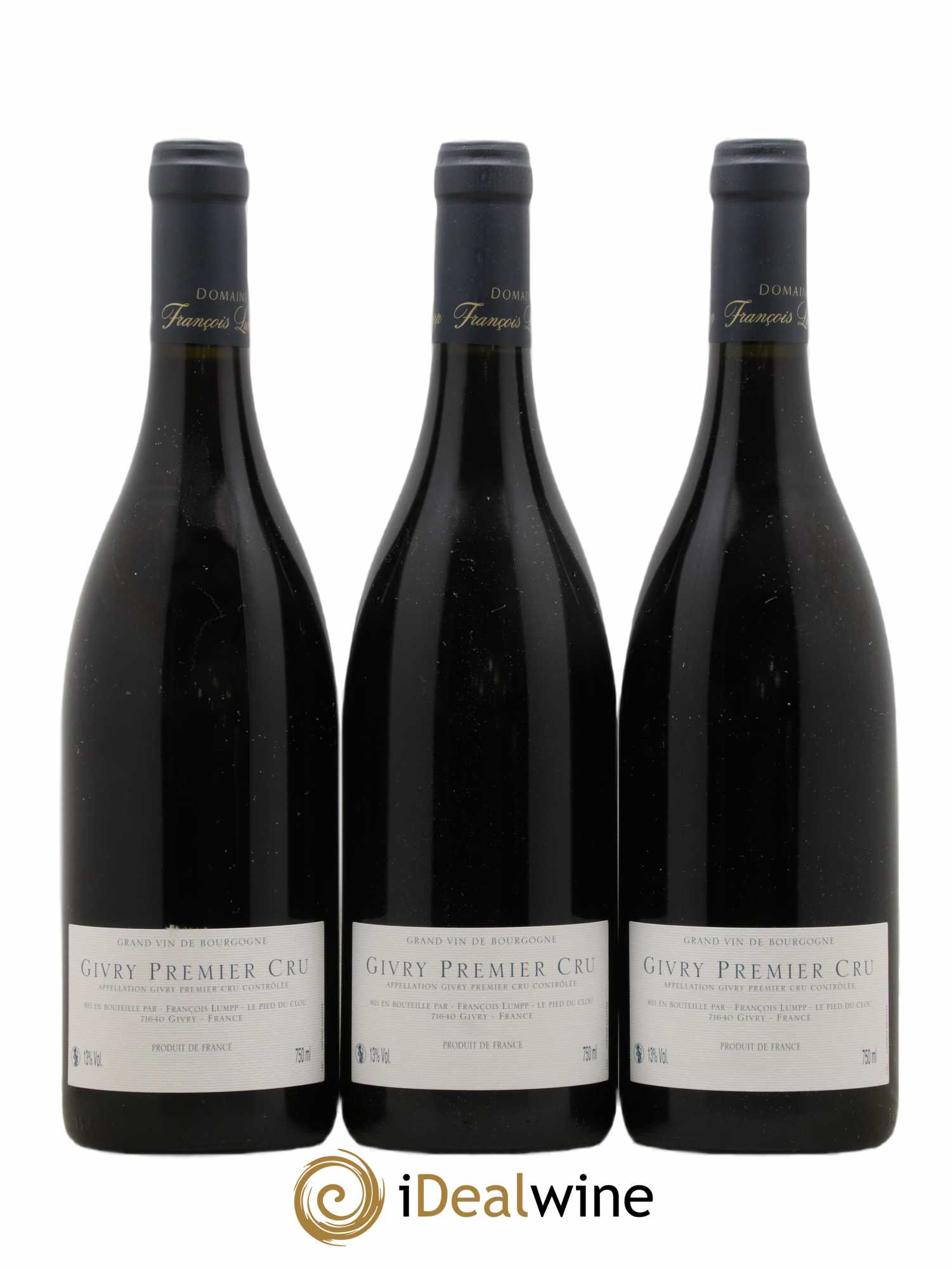 Givry 1er Cru Crausot François Lumpp (Domaine) 2007 - Lot de 3 bouteilles - 1