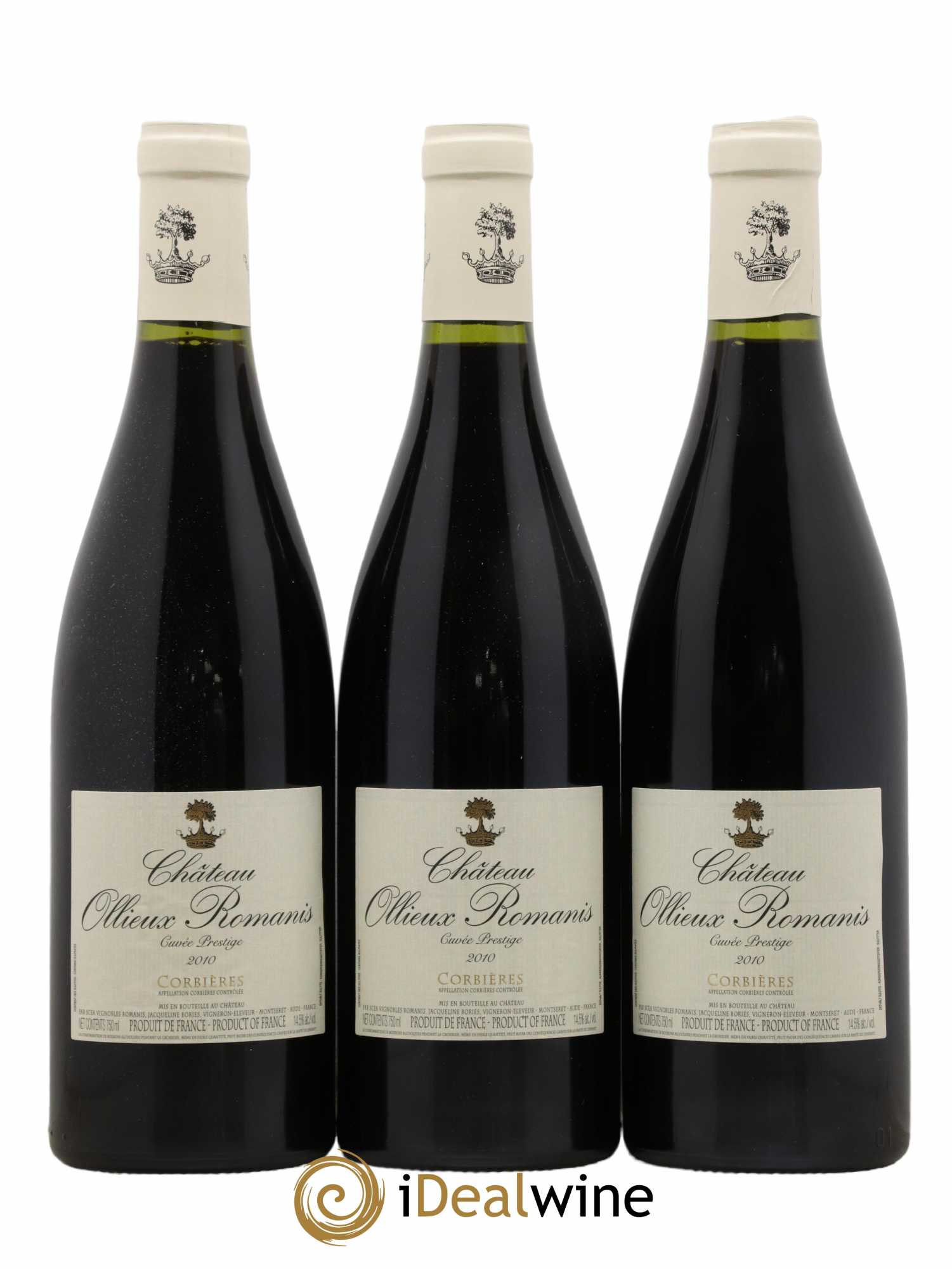 Corbières Chateau Ollieux Romanis Cuvee Prestige 2010 - Lot of 3 bottles - 0