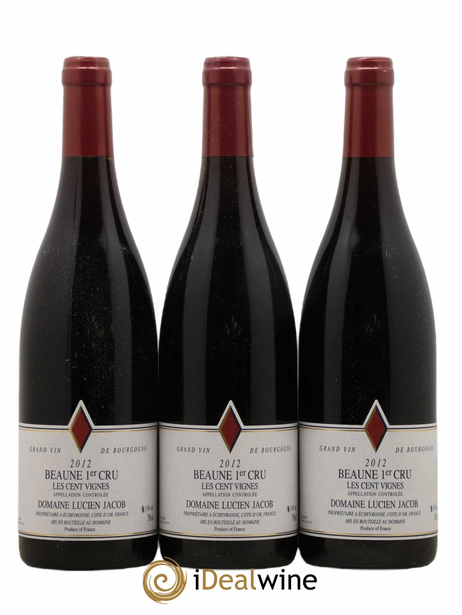 Beaune 1er Cru Les 100 vignes Lucien Jacob 2012 - Posten von 6 Flaschen - 2