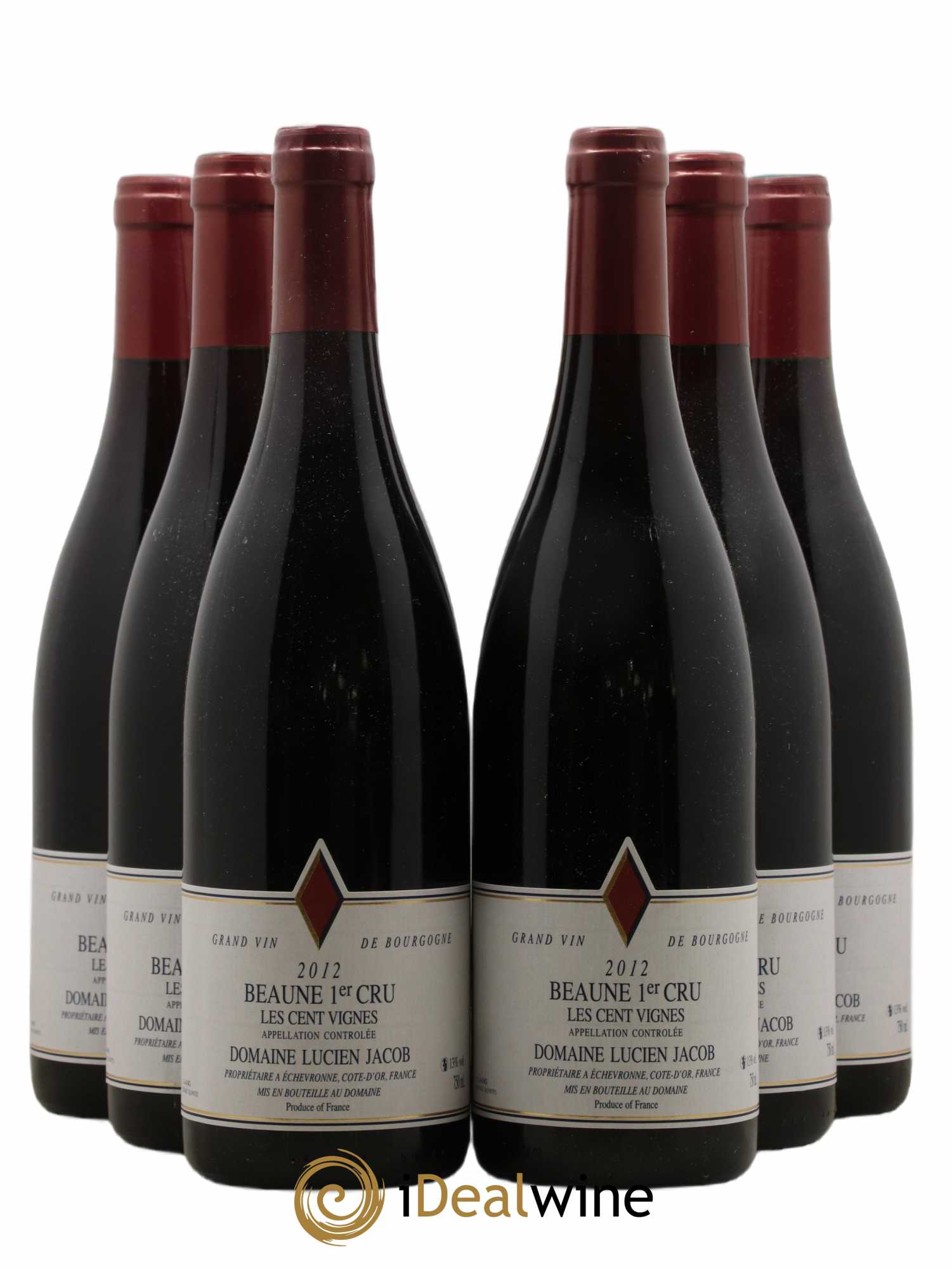 Beaune 1er Cru Les 100 vignes Lucien Jacob 2012 - Posten von 6 Flaschen - 0