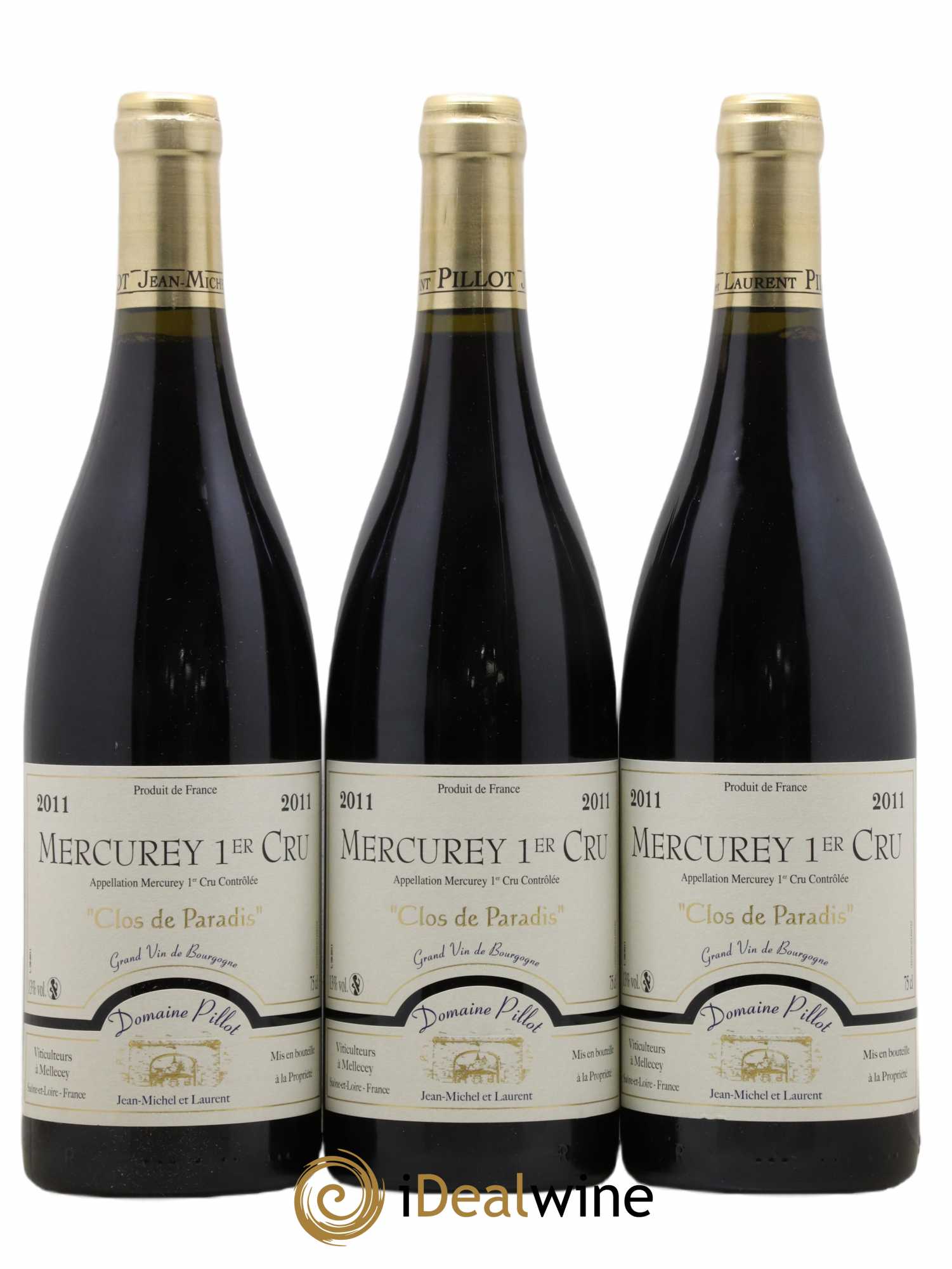Mercurey 1er Cru Clos Du Paradis Pillot 2011 - Lot de 6 bouteilles - 2
