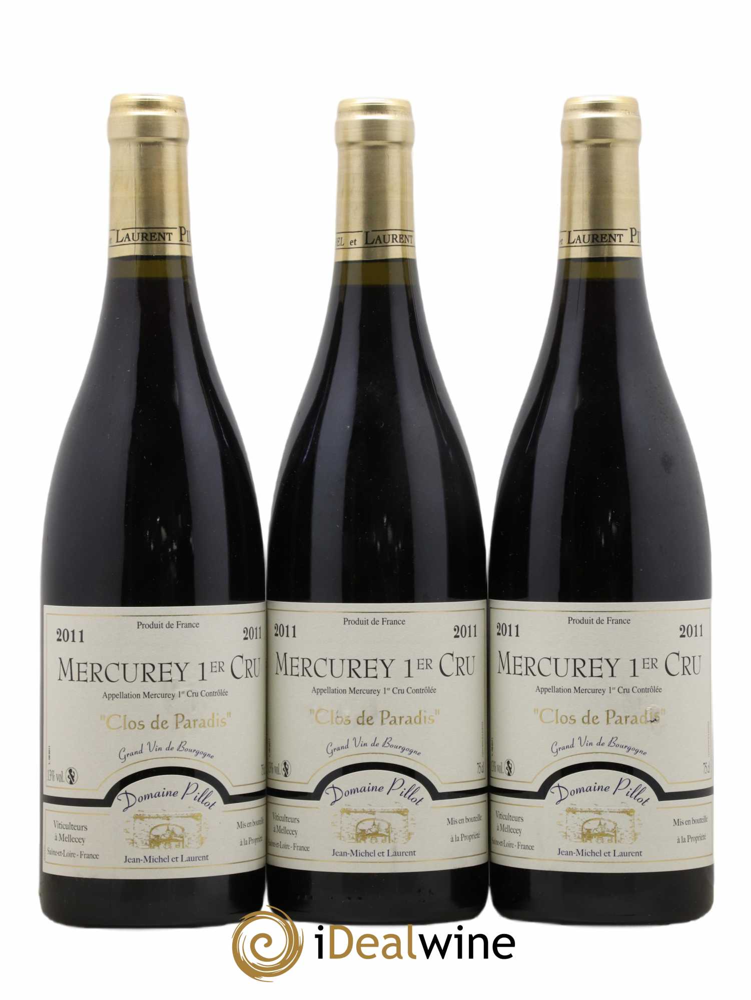 Mercurey 1er Cru Clos Du Paradis Pillot 2011 - Lot de 6 bouteilles - 2
