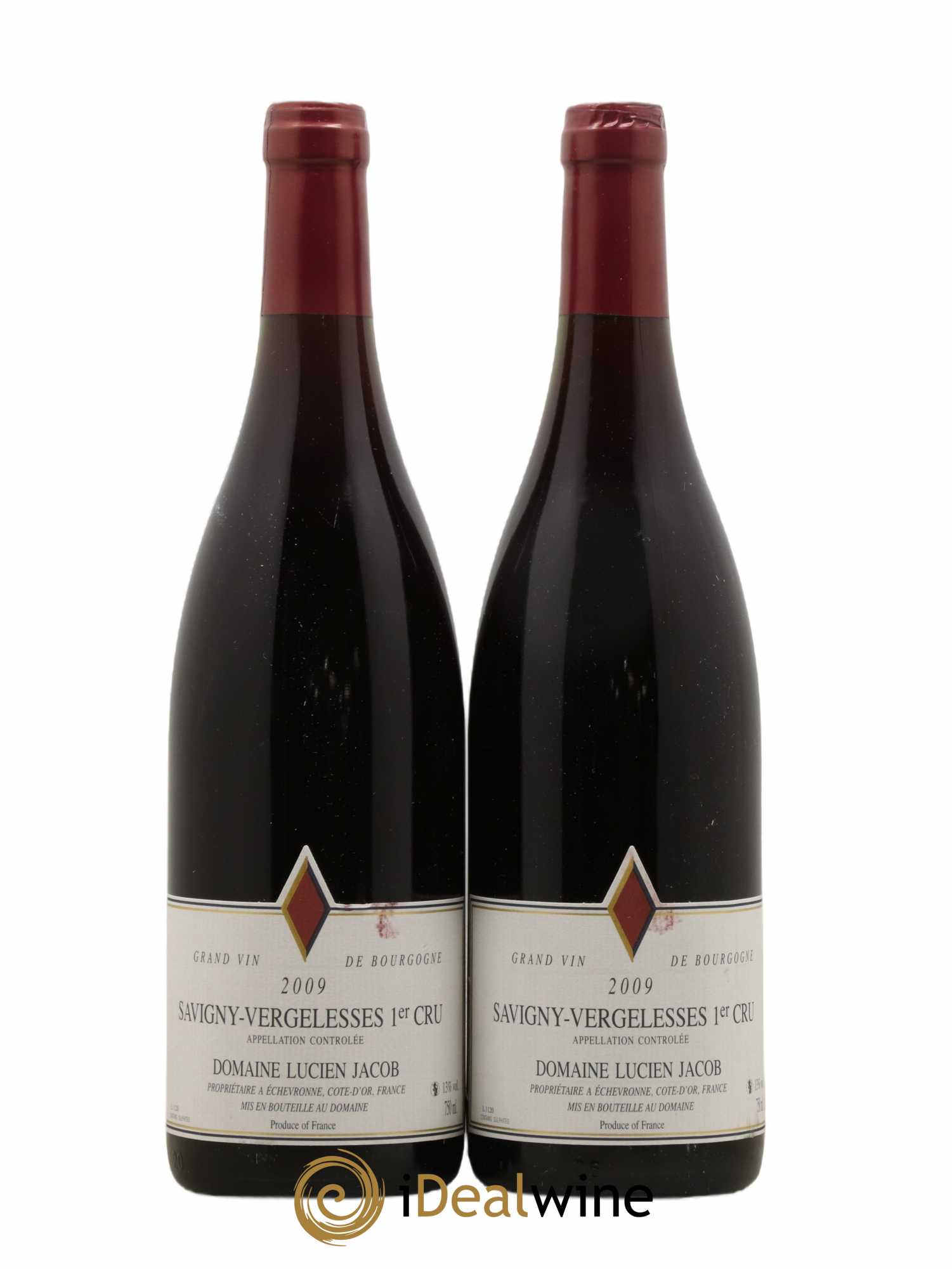 Savigny-lès-Beaune 1er Cru Vergelesses Lucien Jacob 2009 - Lot de 2 bouteilles - 0