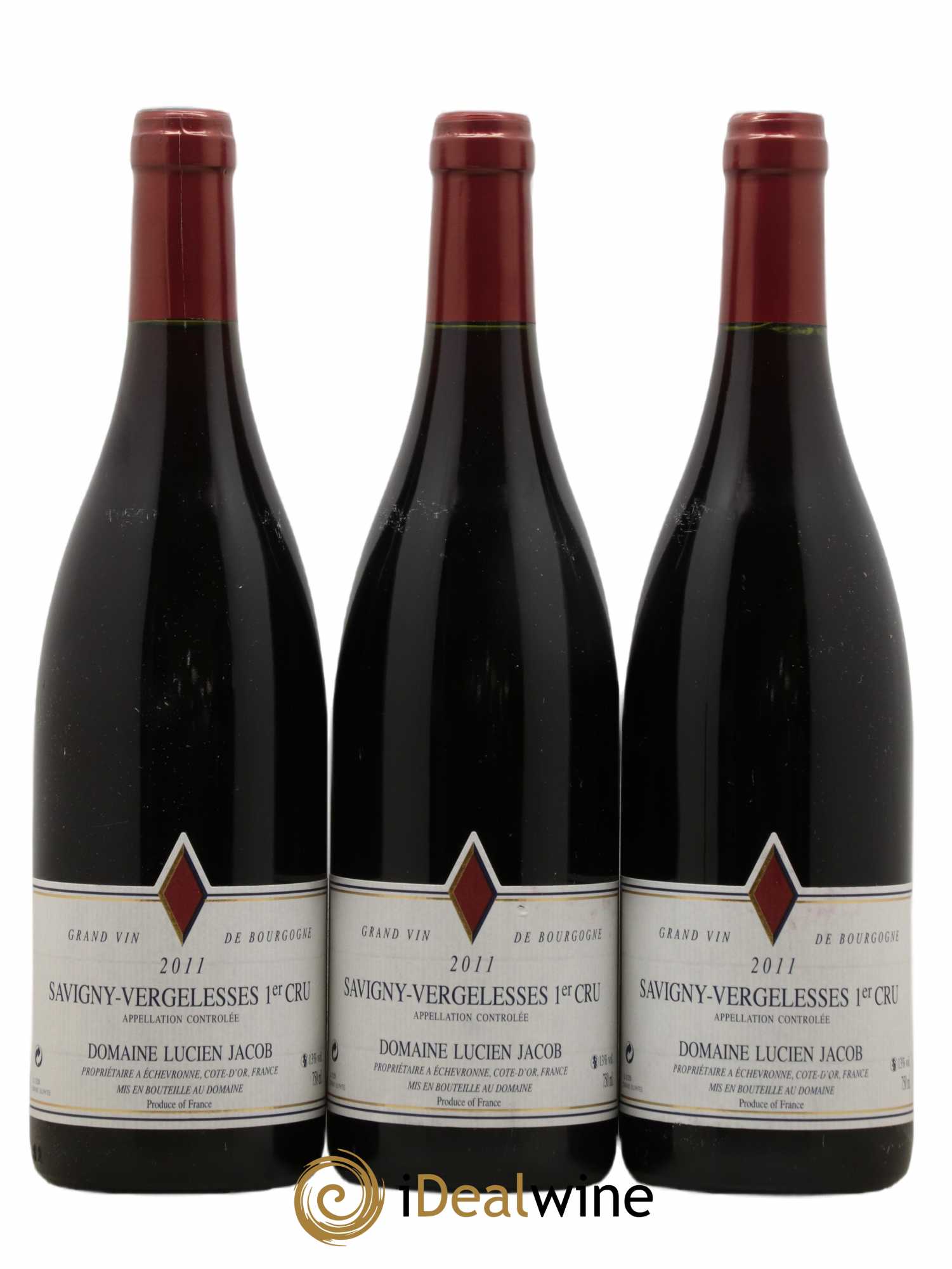 Savigny-lès-Beaune 1er Cru Vergelesses Lucien Jacob 2011 - Lot de 3 bouteilles - 0