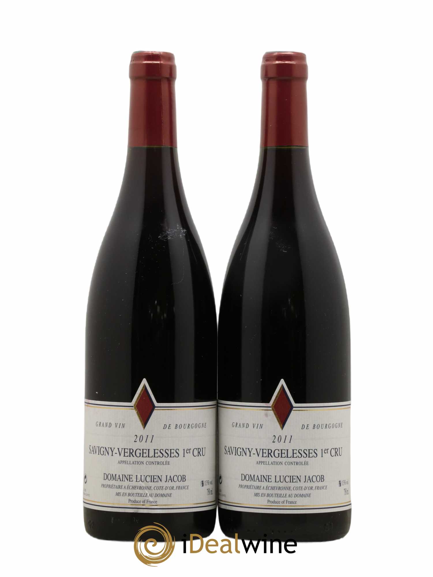 Savigny-lès-Beaune 1er Cru Vergelesses Lucien Jacob 2011 - Posten von 2 Flaschen - 0