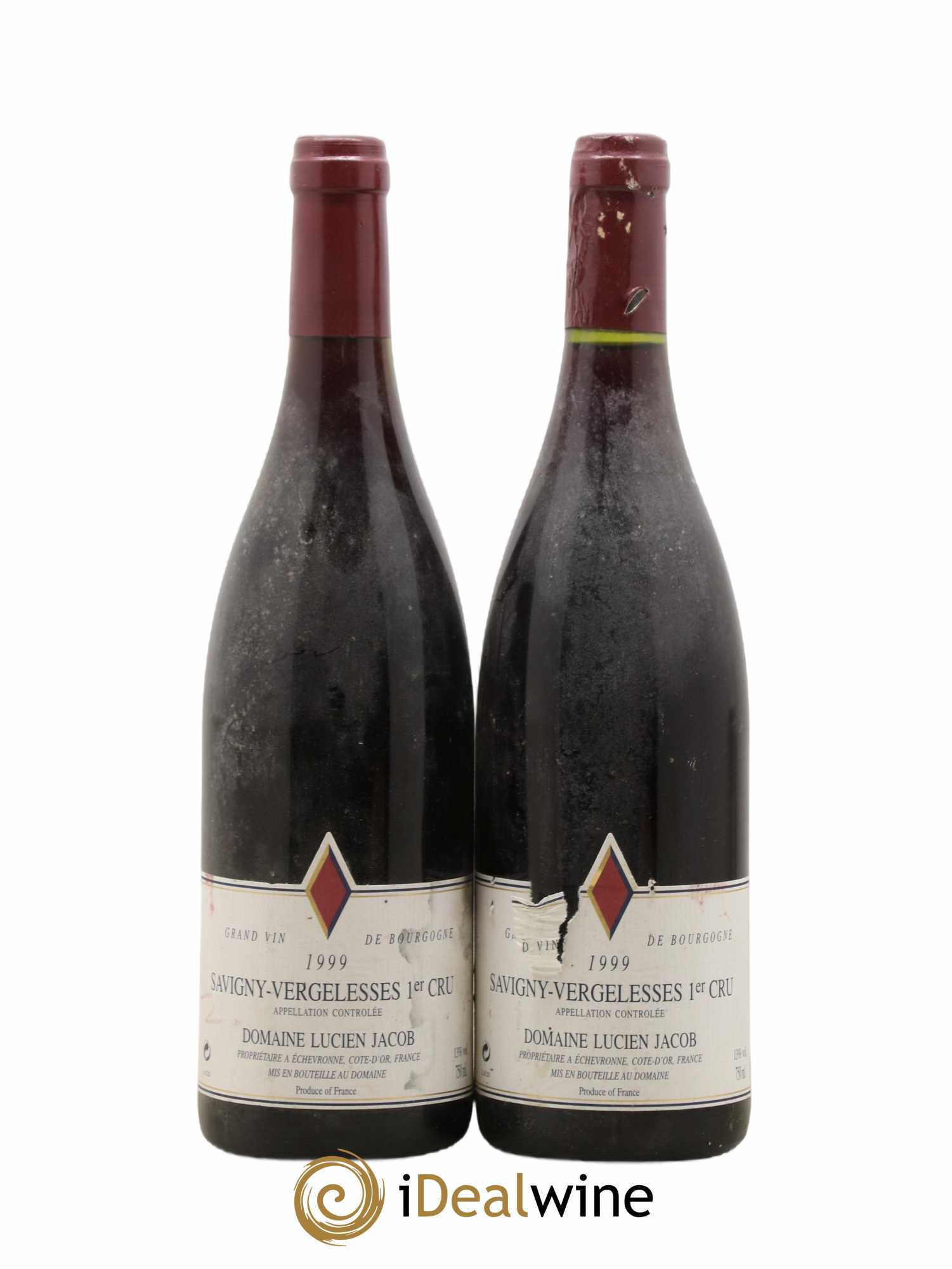 Savigny-lès-Beaune 1er Cru Vergelesses Lucien Jacob 1999 - Lot de 2 bouteilles - 0