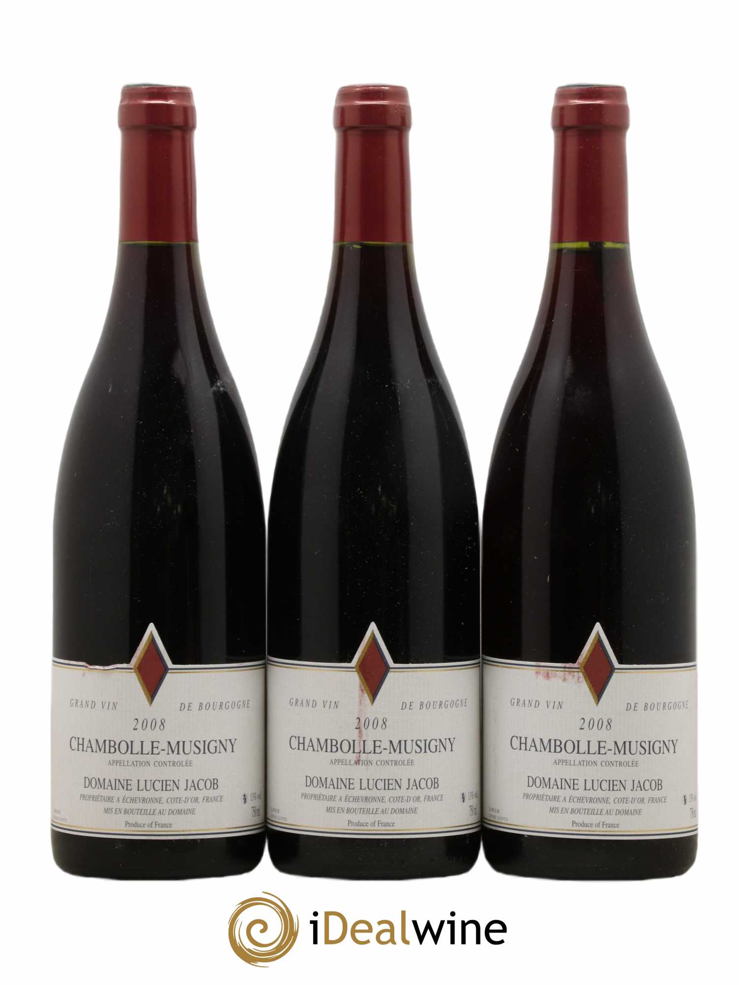 Chambolle-Musigny Lucien Jacob 2008 - Lot de 3 bouteilles - 0