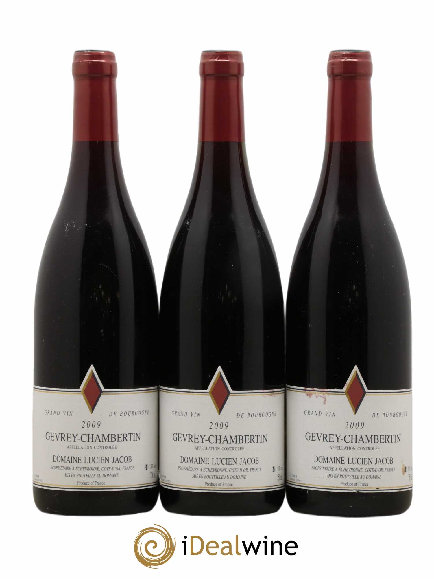 Gevrey-Chambertin Lucien Jacob 2009 - Lot de 3 bouteilles - 0
