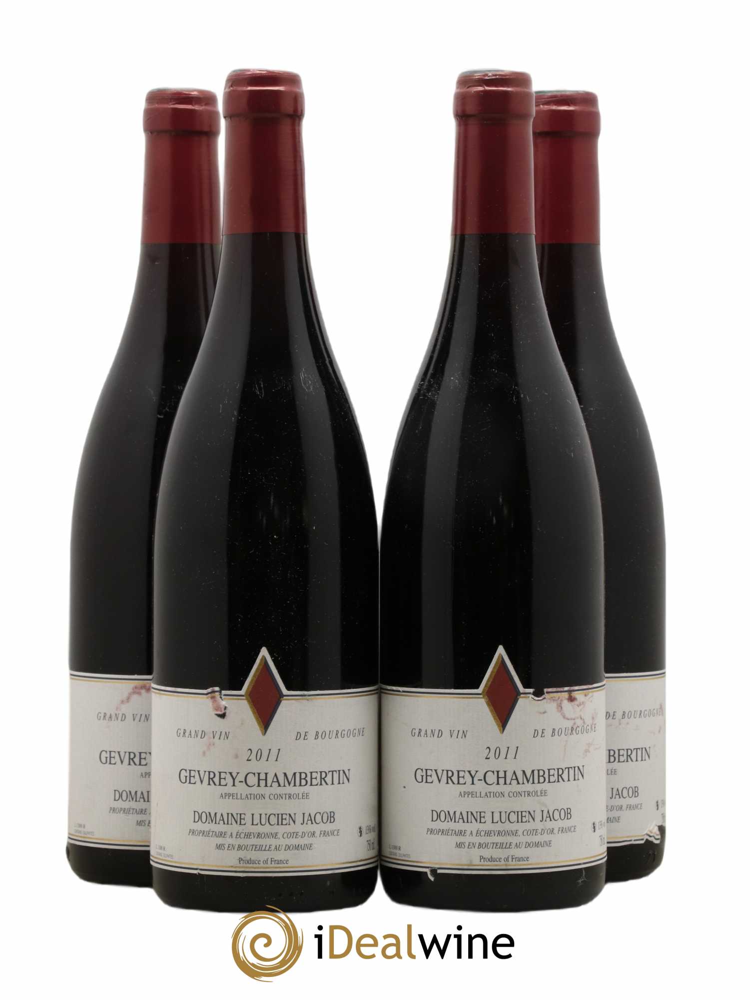 Gevrey-Chambertin Lucien Jacob 2011 - Lot de 4 bouteilles - 0
