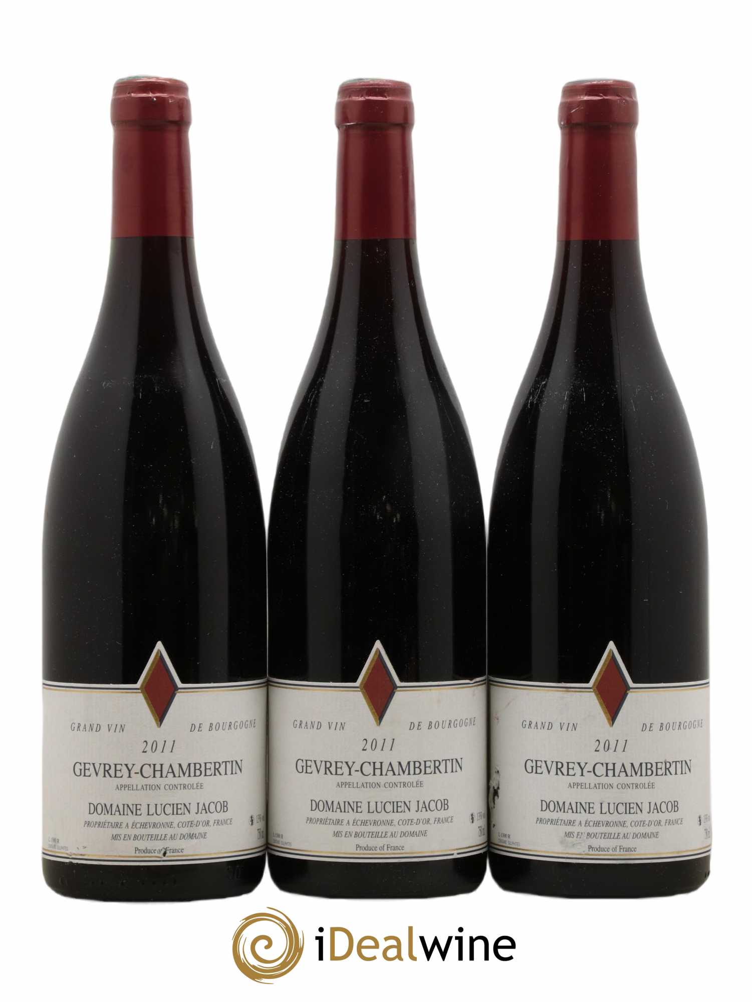 Gevrey-Chambertin Lucien Jacob 2011 - Lot de 3 bouteilles - 0
