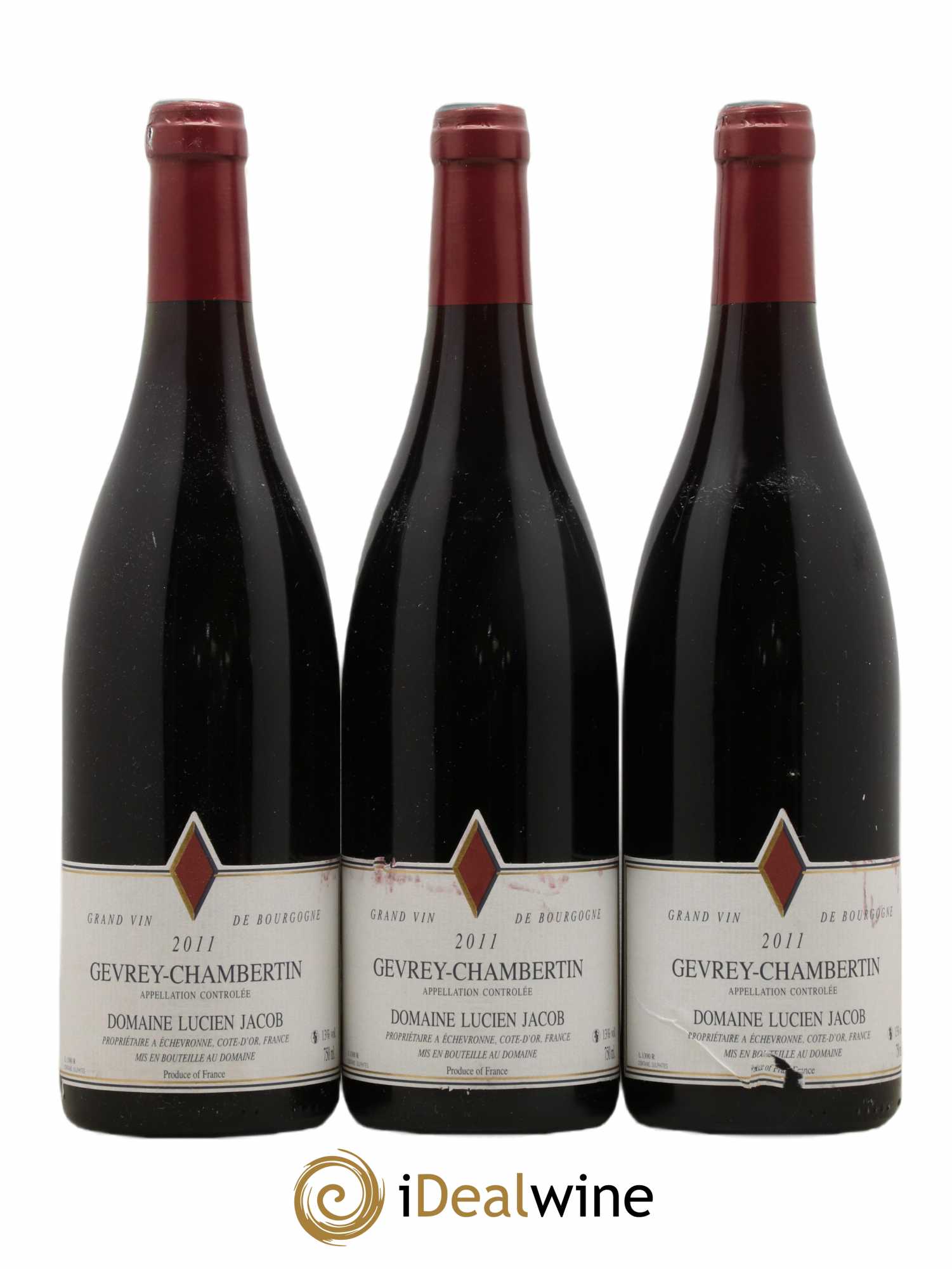 Gevrey-Chambertin Lucien Jacob 2011 - Lot de 3 bouteilles - 0