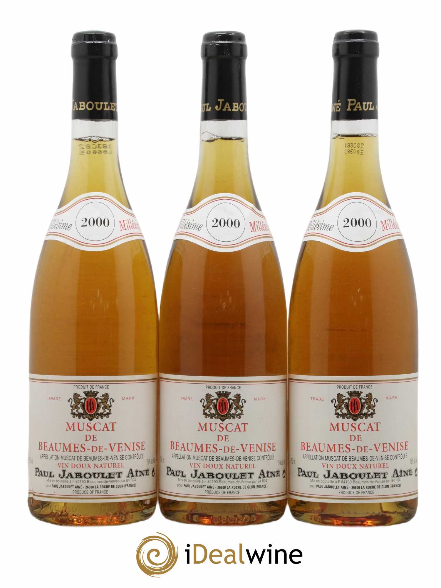 Muscat de Beaumes de Venise Paul Jaboulet Ainé 2000 - Lotto di 3 bottiglie - 0