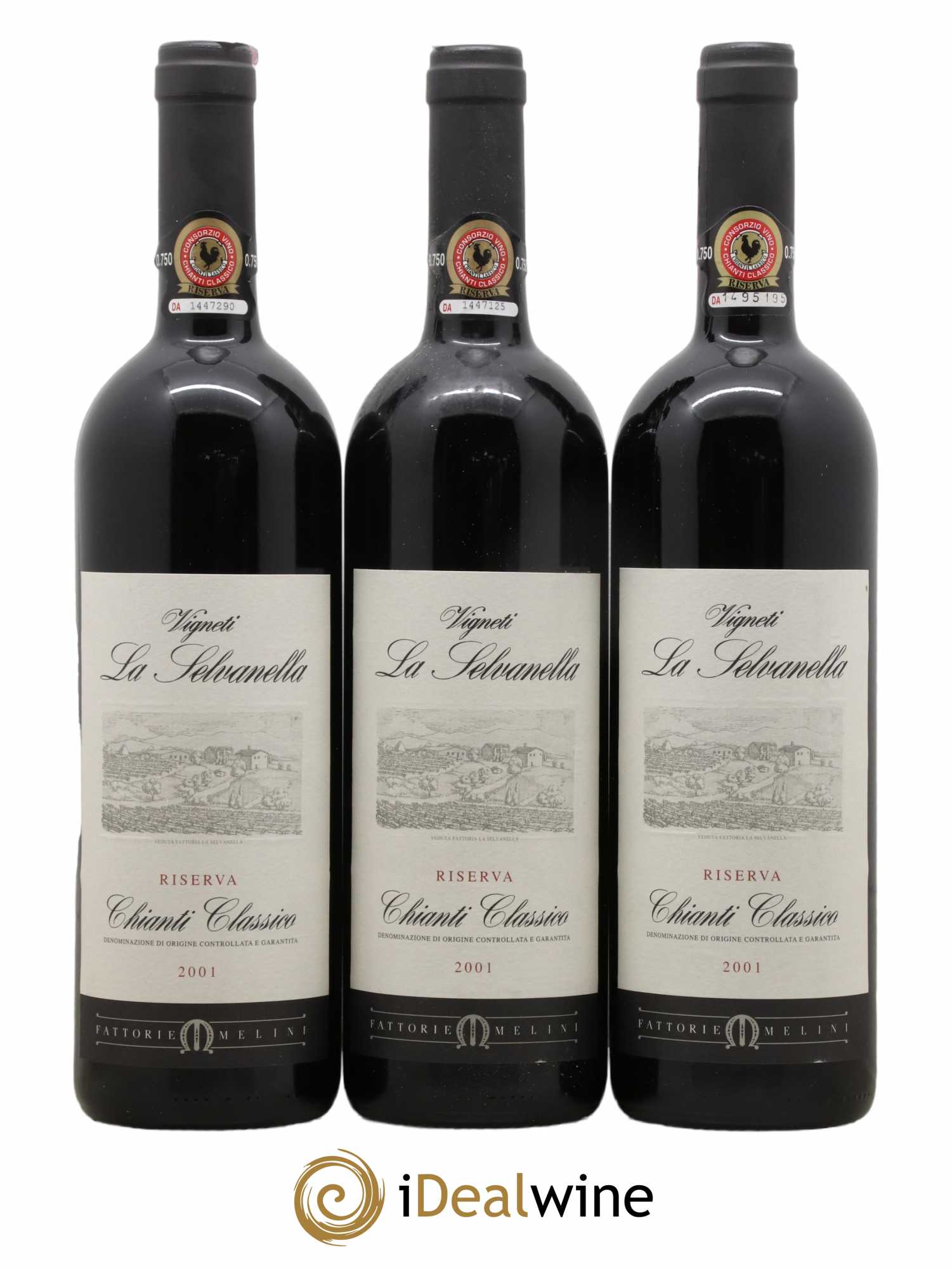 Chianti Classico DOCG Vigneti la Selvanella 2001 - Lot de 3 bouteilles - 0
